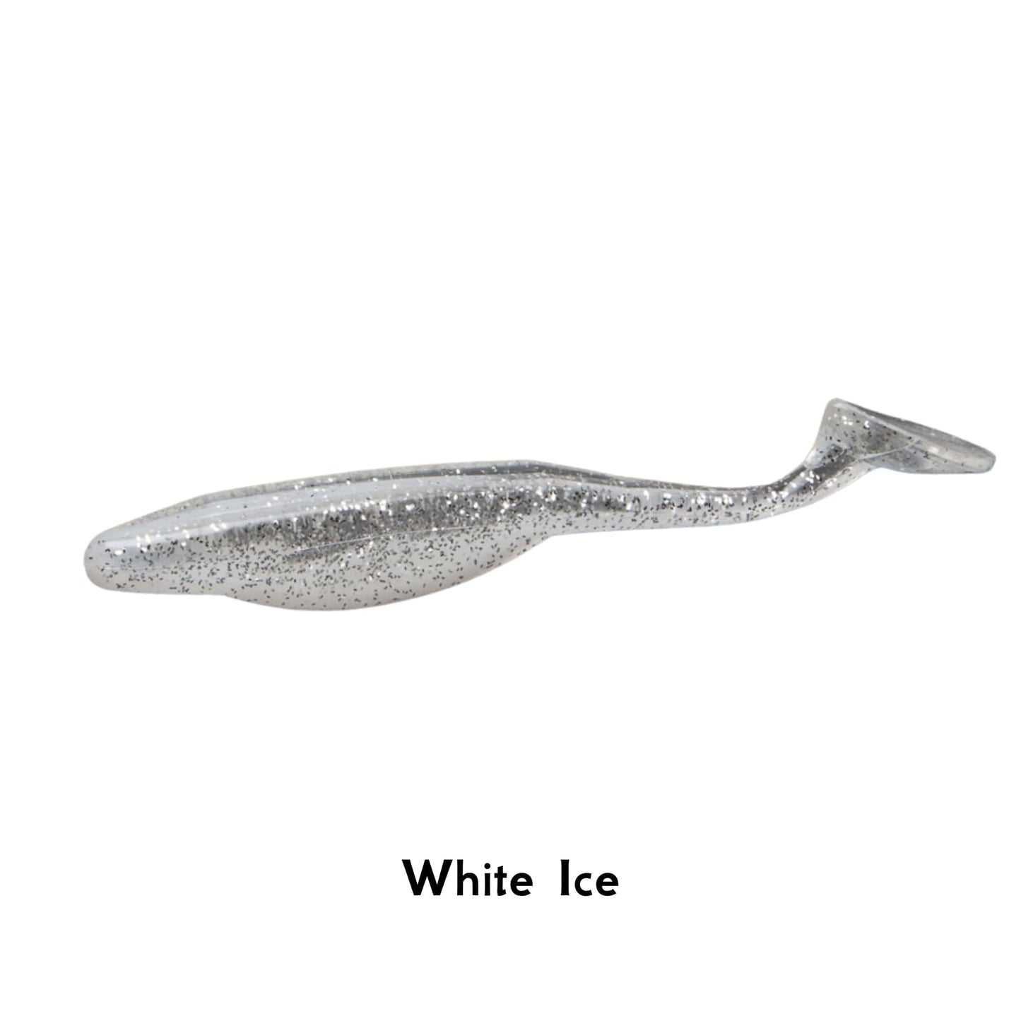 Zoom Swimmin Super Fluke Jr White Ice 3 Inch 5pcs Soft Bait Fishing Lure - ALL COLOURS