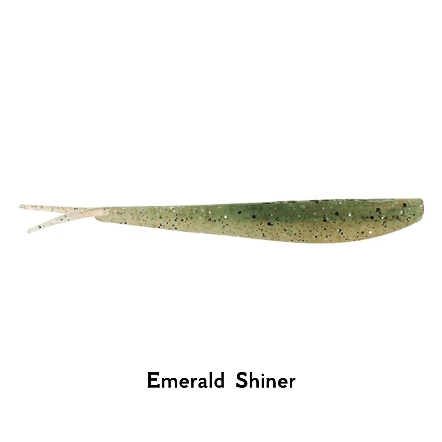 Berkley PowerBait Power Minnow Emerald Shiner 4" Split Tail Fishing Lure Scented Drop Shot Jig Head Realistic Bait Perch Pike Zander