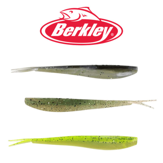 Berkley PowerBait Power Minnow 4" Split Tail Fishing Lure Scented Drop Shot Jig Head Realistic Bait Perch Pike Zander