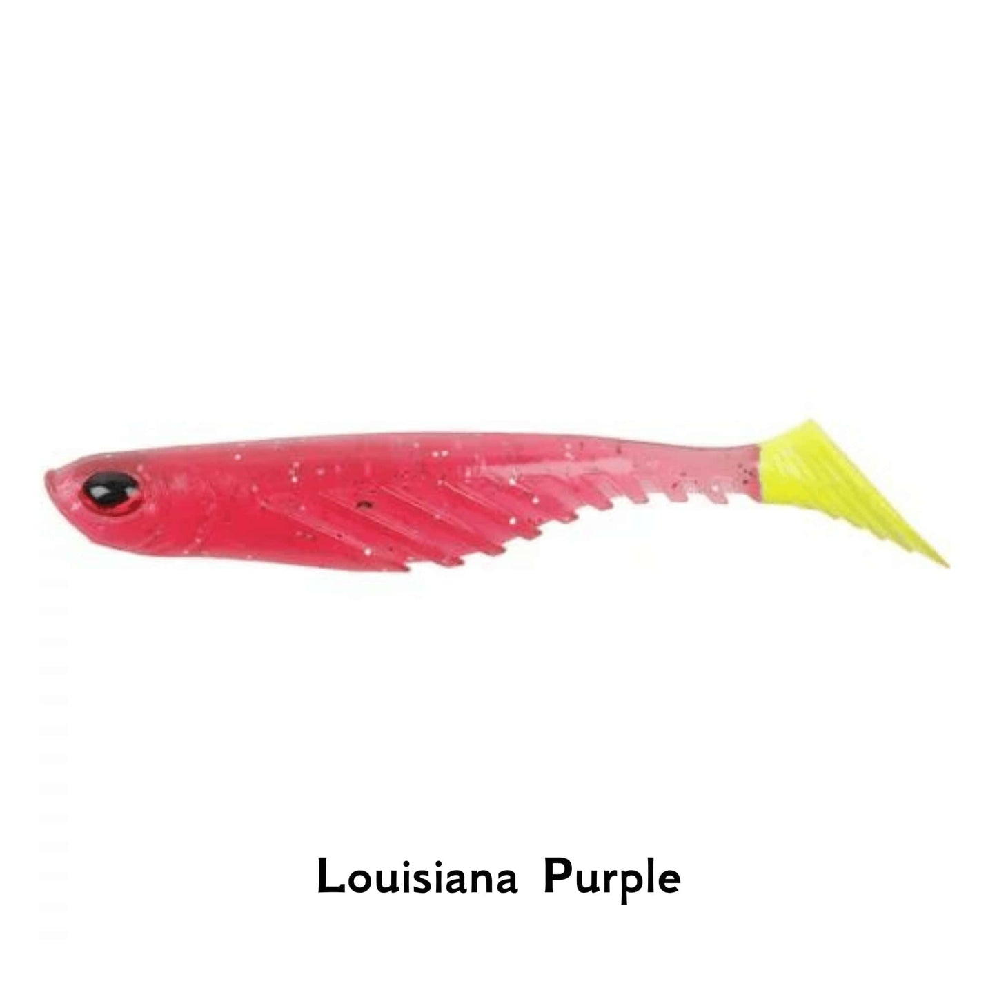 Berkley PowerBait Ripple Shad Louisiana Purple  4 Inch Paddle Tail Rigged Lure Jig Texas Carolina Perch Pike Scented Fishing Lure