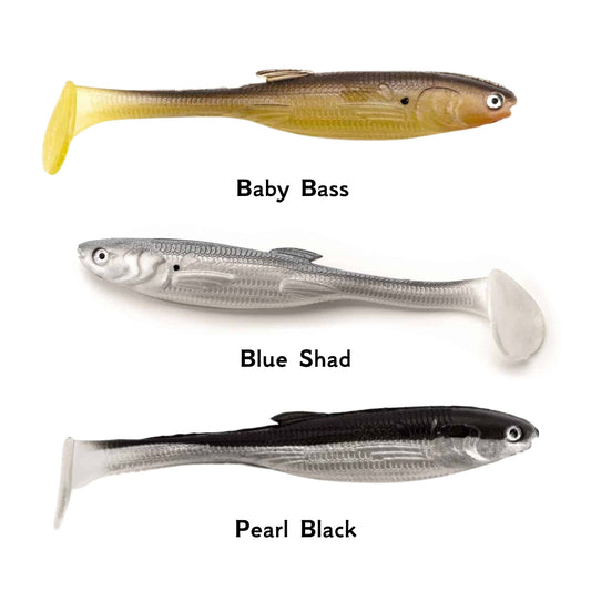 Castaic Jerky J Swim 5 Pack Paddle Tail Fishing Lure Soft Bait Pike Perch Zander Salmon Trout 5 Inch