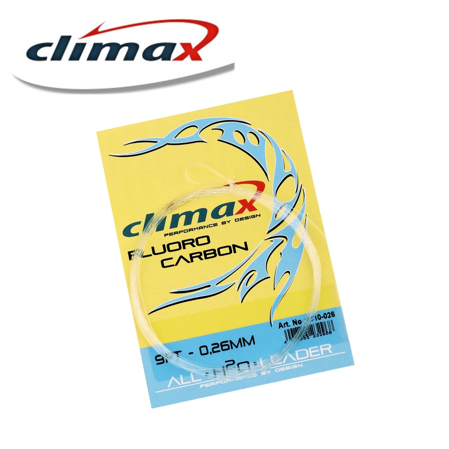 Climax Fluorocarbon Leader 9 ft Clear Fly Fishing Line Salmon Trout