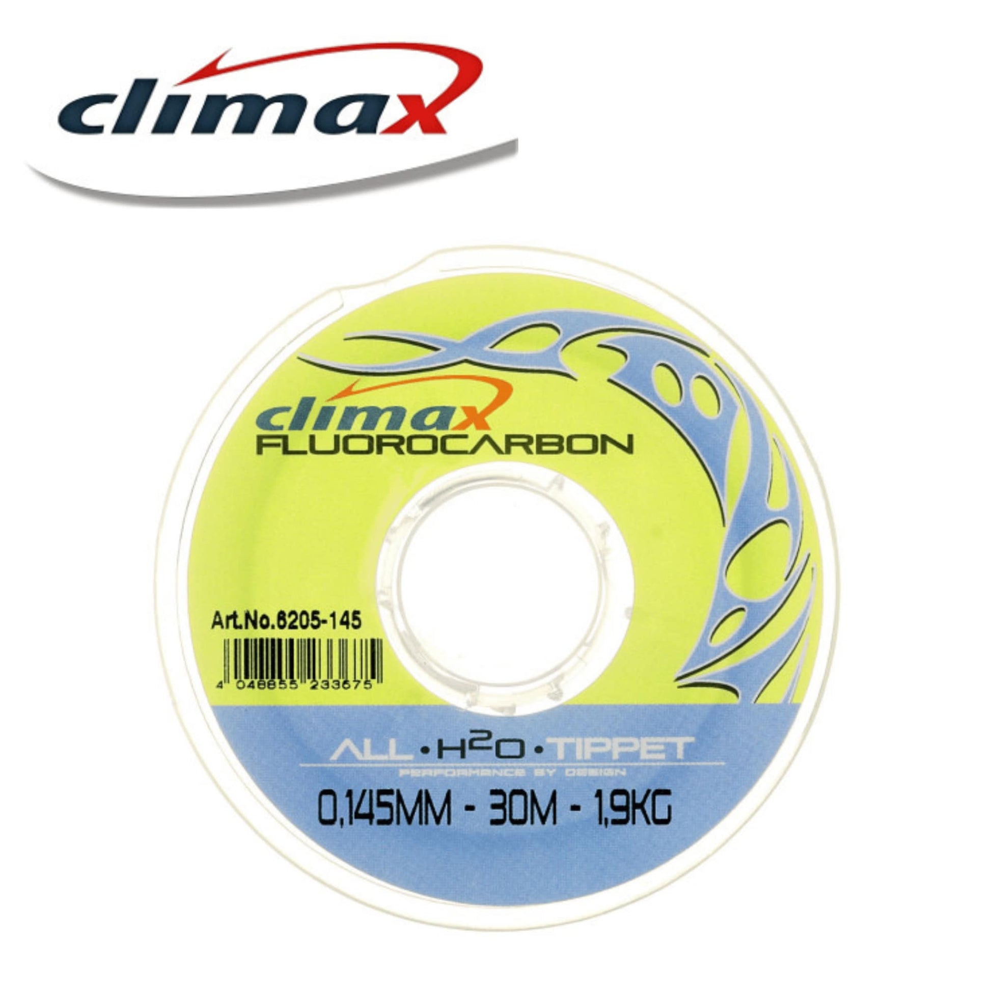 Climax Fluorocarbon Tippet 30 m Clear Fishing Line Salmon Trout Perch 