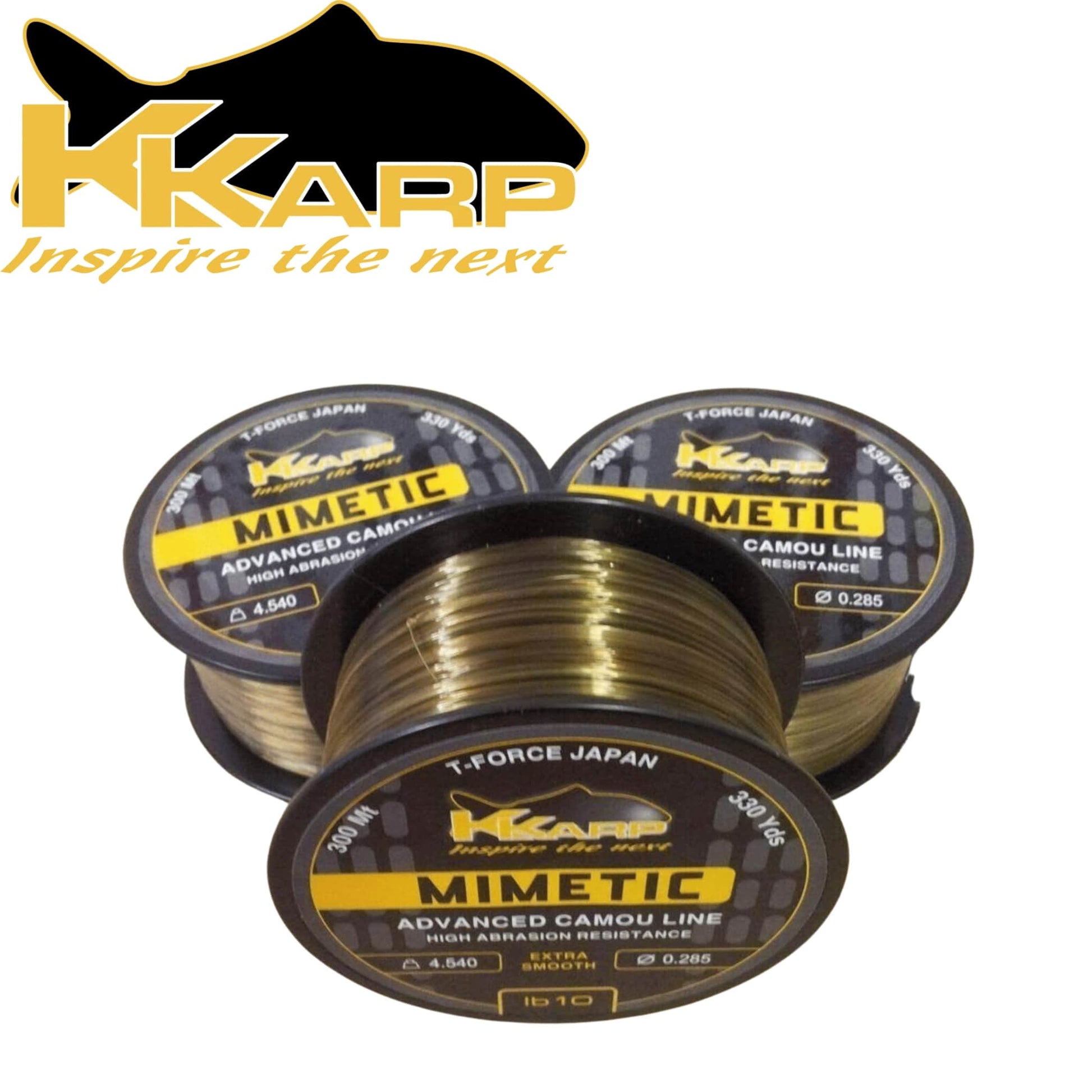 KKarp Mimtec Advanced Camo Line 300m Carp Fishing Tough Invisible