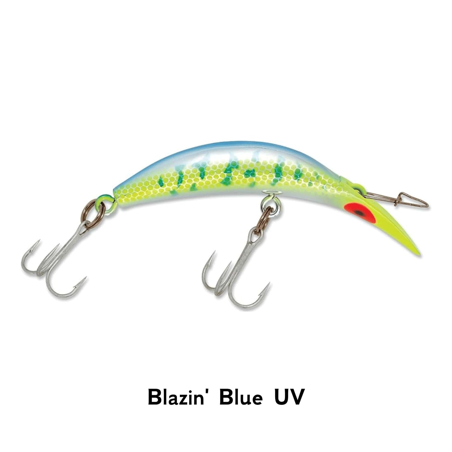 Luhr Jensen Kwikfish Blazin Blue UV Xtreme Non-Rattle K9X Deep Diving Plug Trebble Hook Trout Salmon Pike Perch