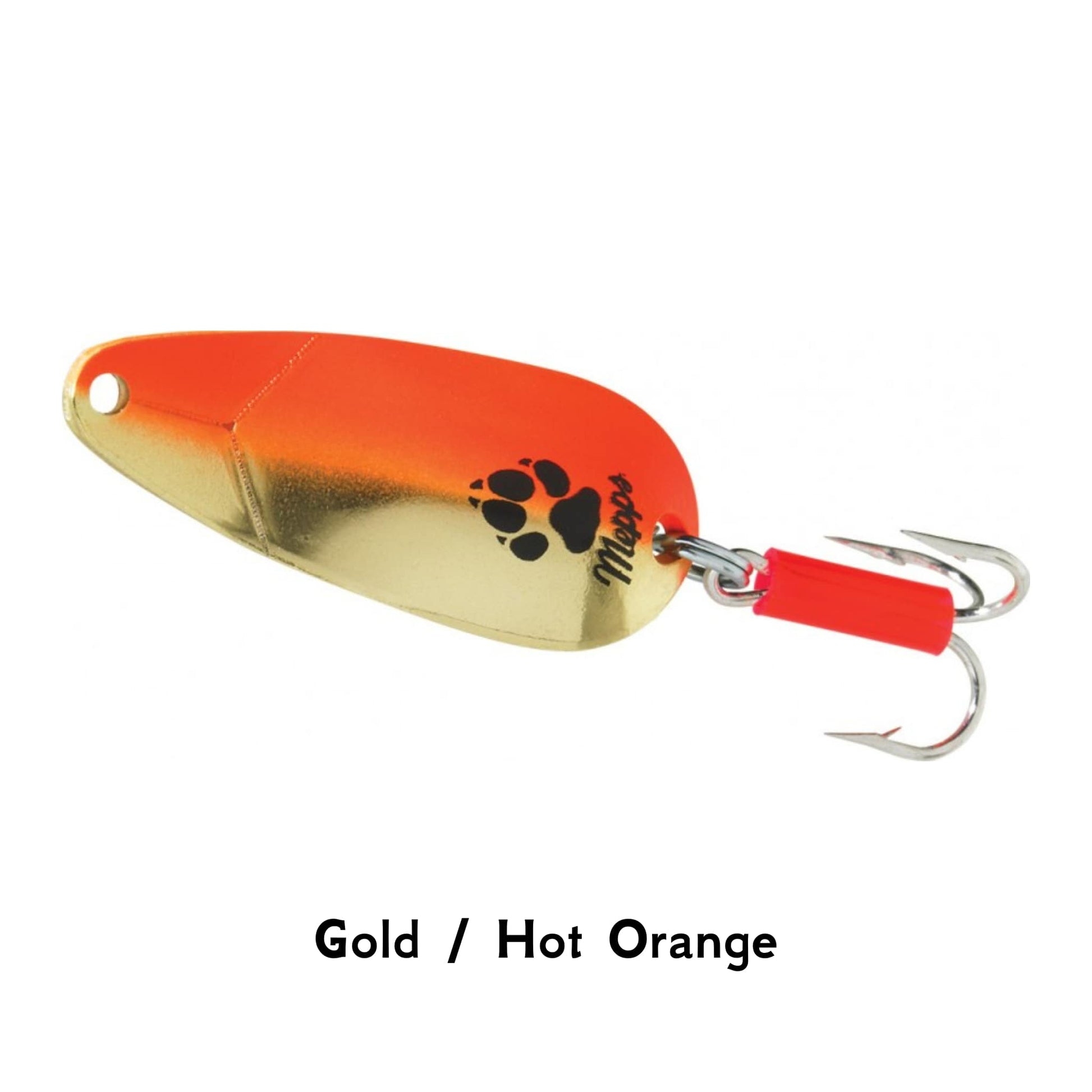 Mepps Little Wolf Gold Hot Orange Spoon Spinner Fishing Lure UK Perch Trout Salmon Pike 