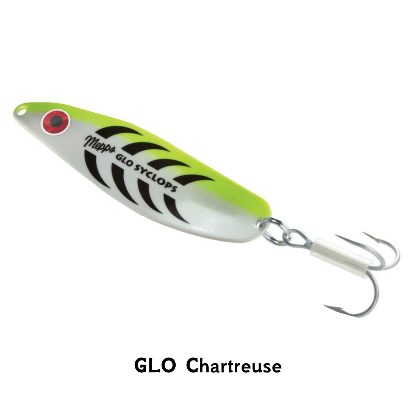 Mepps Syclops GLO Chartreuse Spoon Spinner Trebble Hook Lure Perch Pike Zander Fishing All Colours Sizes