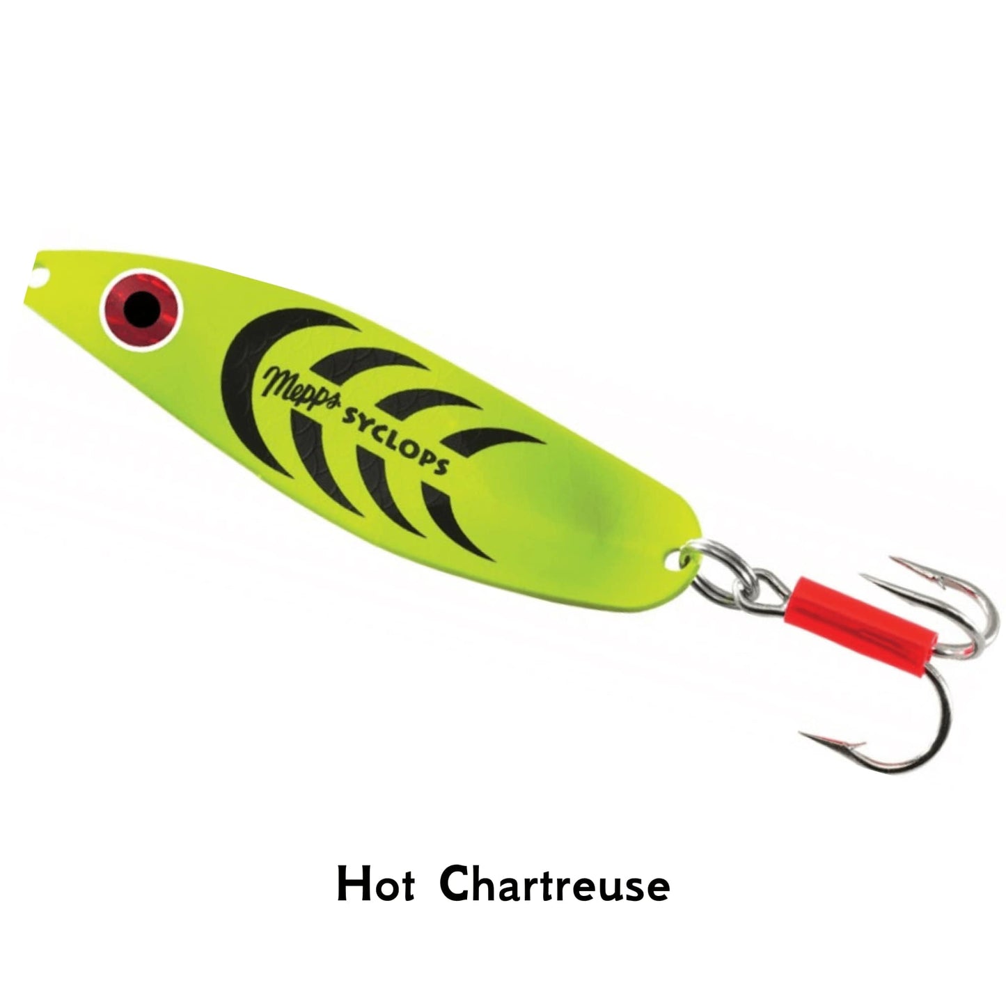 Mepps Syclops Hot Chartreuse Spoon Spinner Trebble Hook Lure Perch Pike Zander Fishing All Colours Sizes