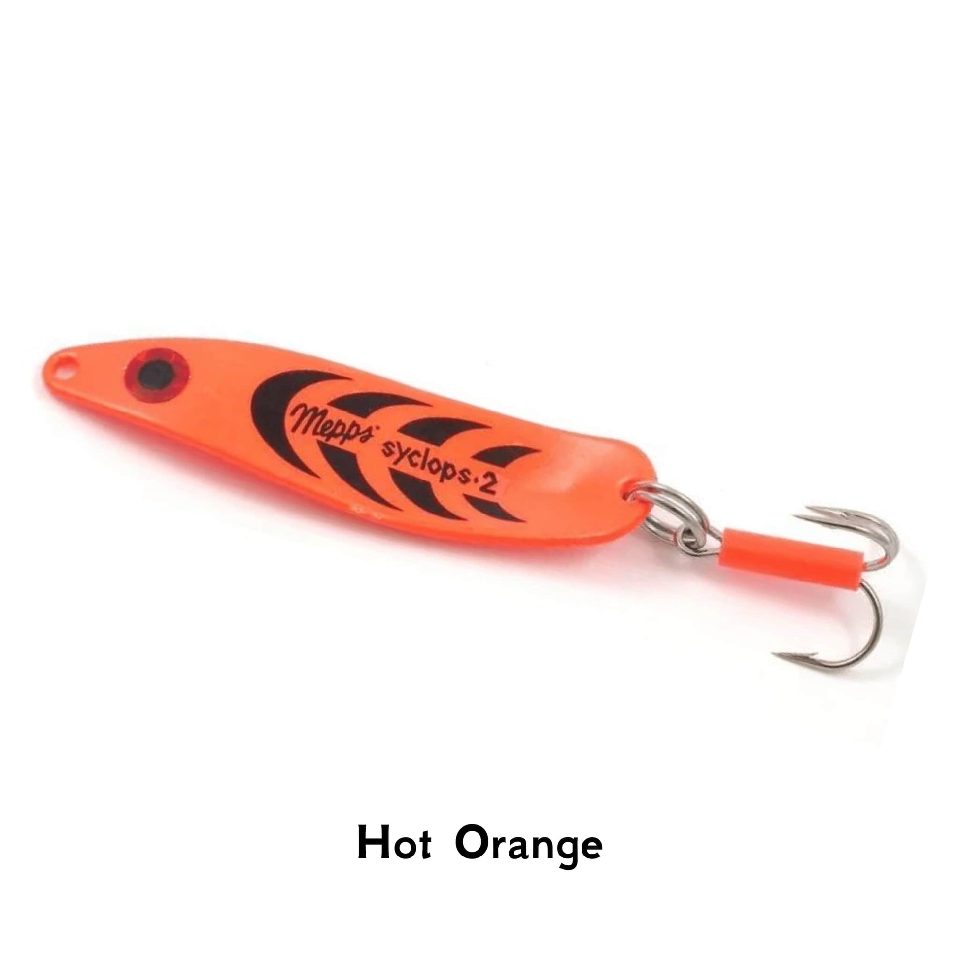 Mepps Syclops Hot Orange Spoon Spinner Trebble Hook Lure Perch Pike Zander Fishing All Colours Sizes