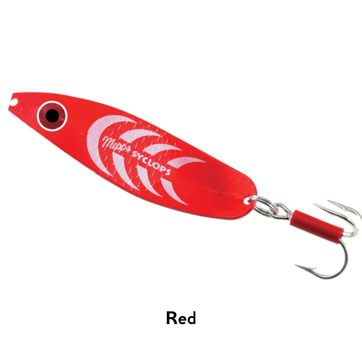 Mepps Syclops Red Spoon Spinner Trebble Hook Lure Perch Pike Zander Fishing All Colours Sizes