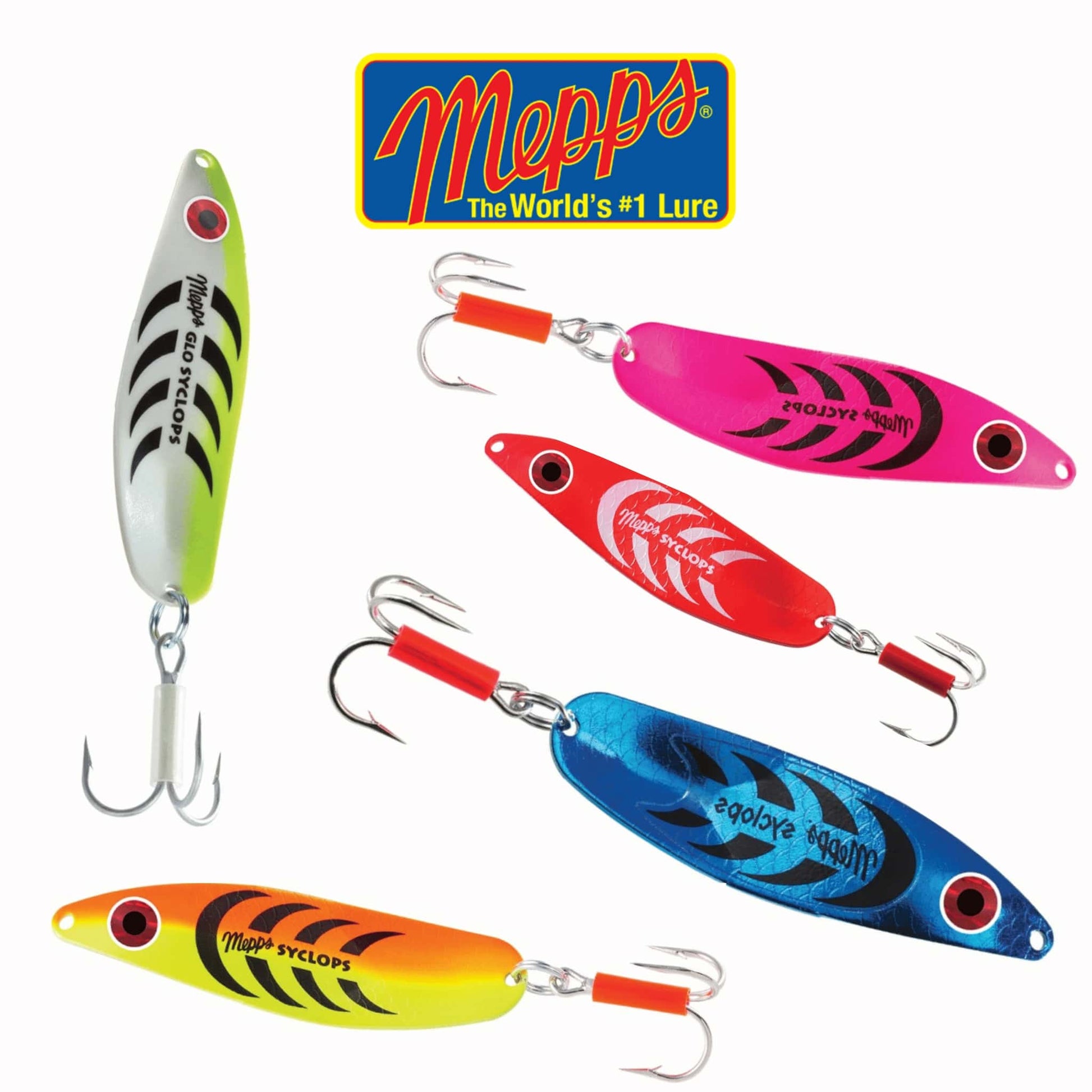 Mepps Syclops Spoon Spinner Trebble Hook Lure Perch Pike Zander Fishing All Colours Sizes