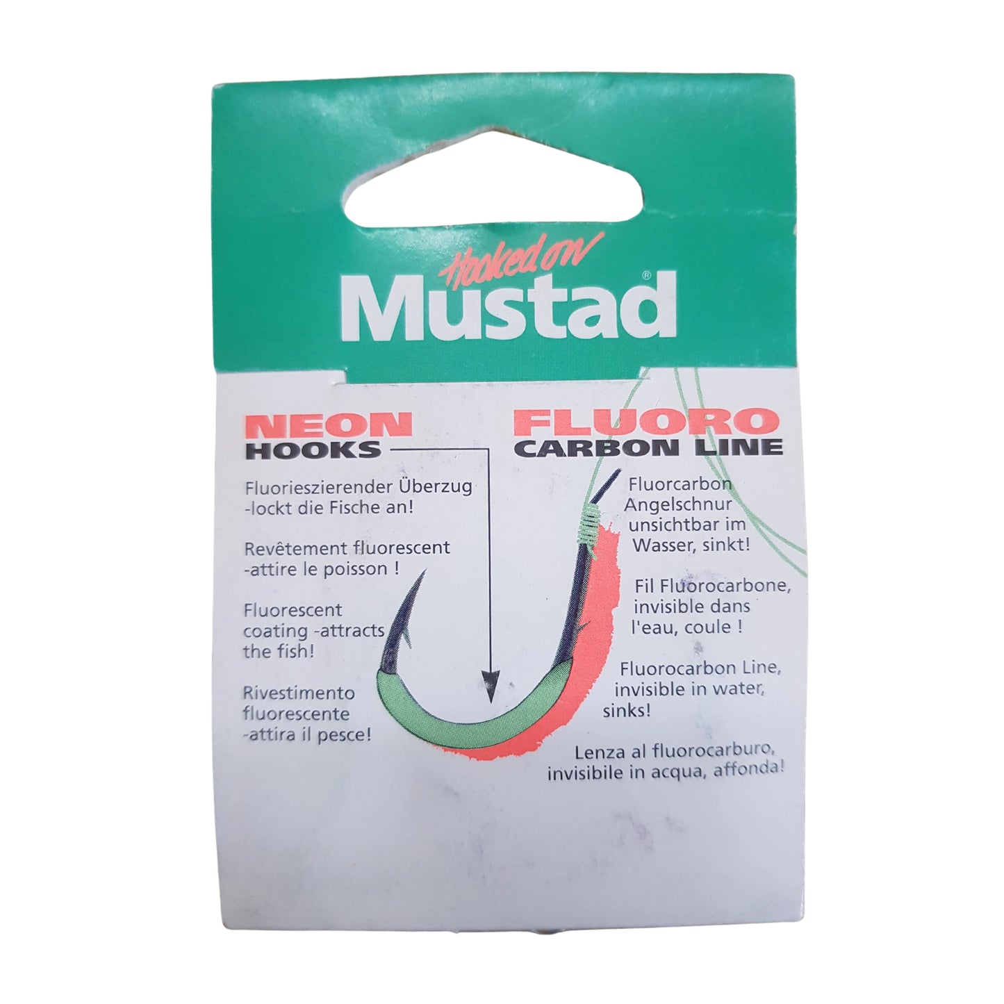 Mustad Zander Hook To Fluorocarbon 10 Pack Freshwater Fishing Hook RIver Canal Predator BaitHolder