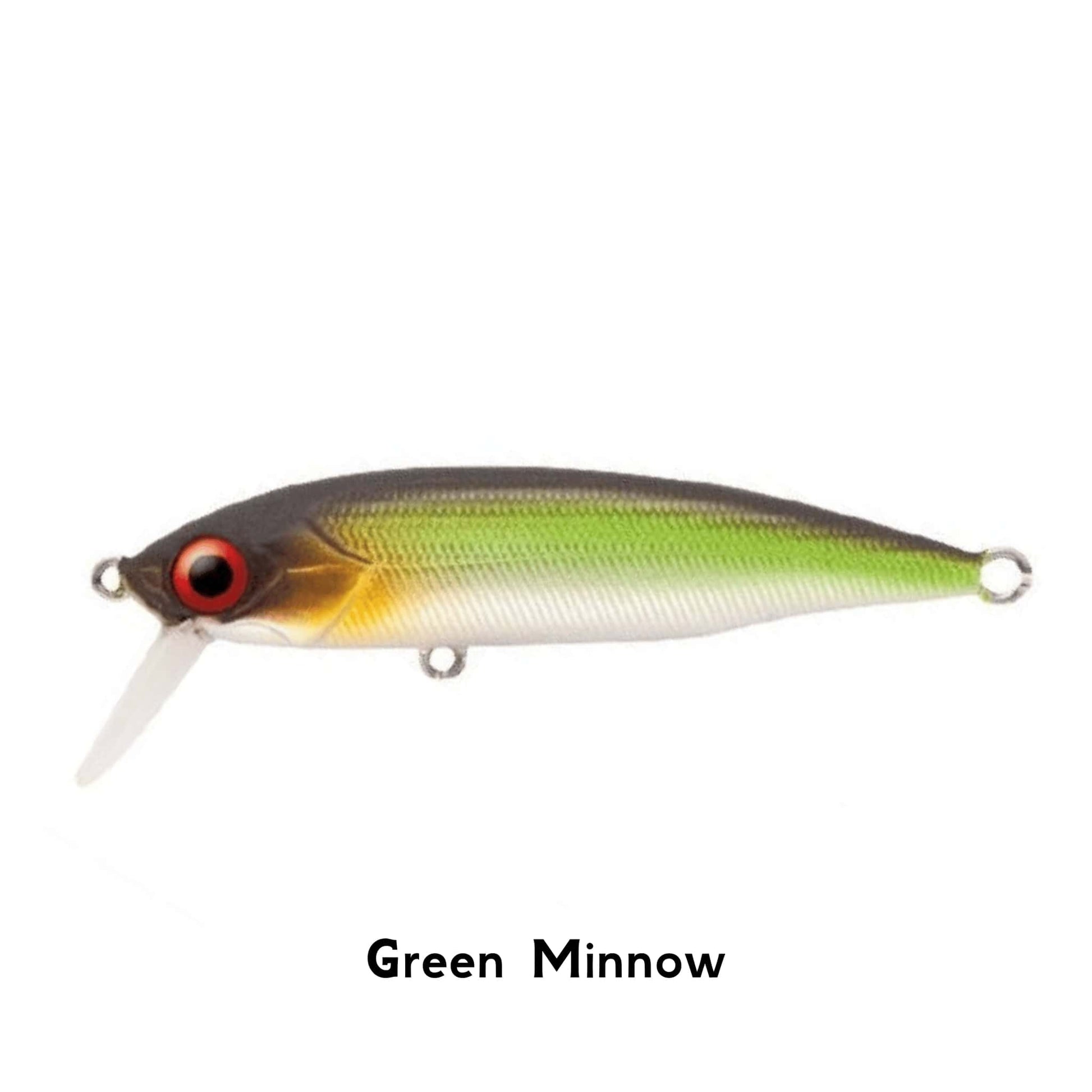 Rapture Chibi Minnow Green Minnow 50mm 3.3g Mixro Diving Fishing Lure Japanese Trebble Hook Ultra Light