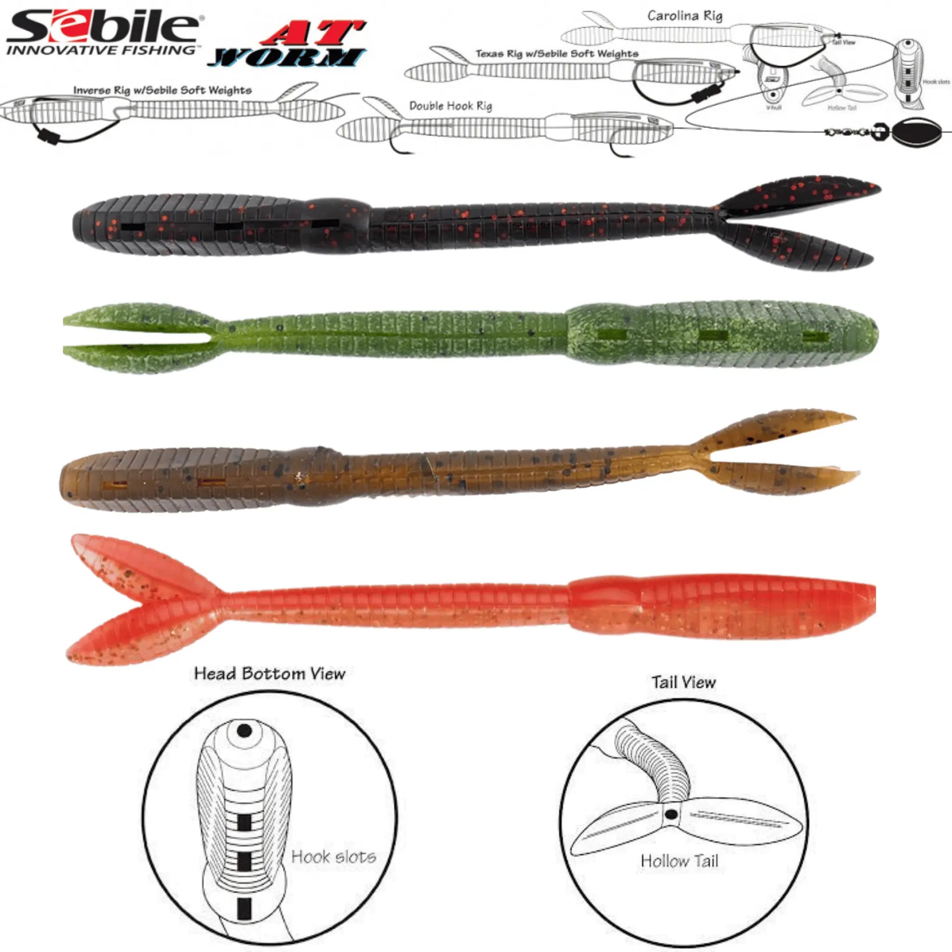 fish with worm lure head to attract Sebile A.T. Worm – Fat Catch