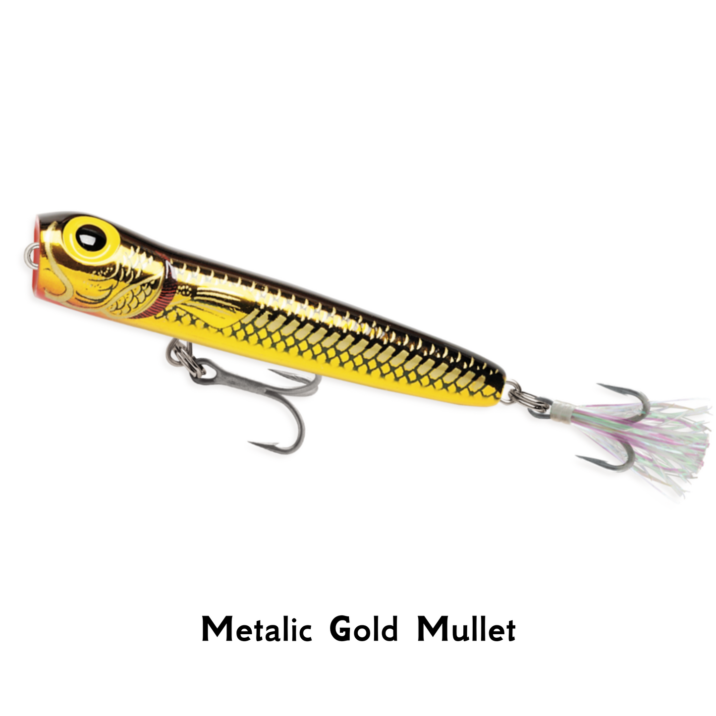 Storm Rattlin Chug Bug Metallic Gold Mullet Popper Surface Fishing Lure Pike Bass Perch