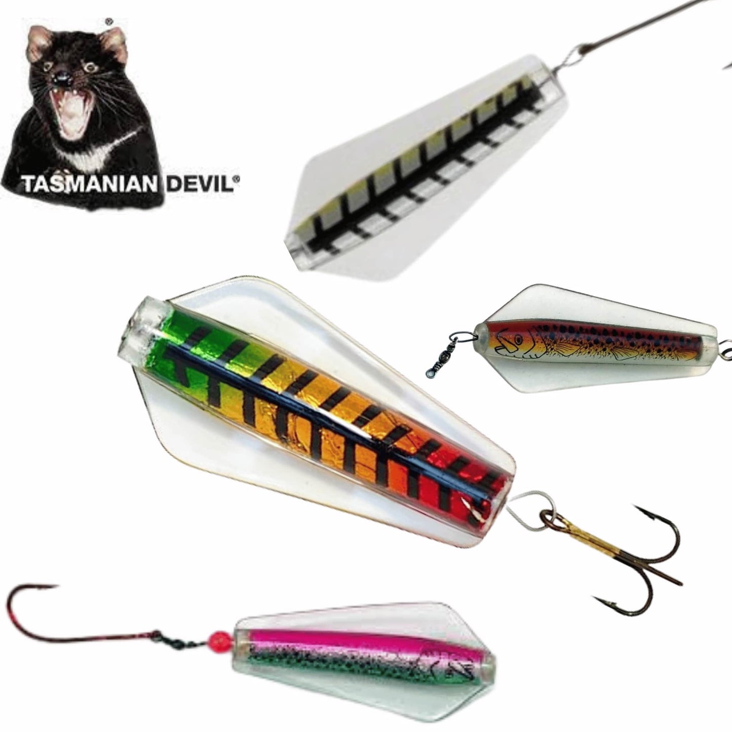 Tasmanian Devil Fishing Lure Tassy Wigstons Lures Pike Perch Trout Salmon