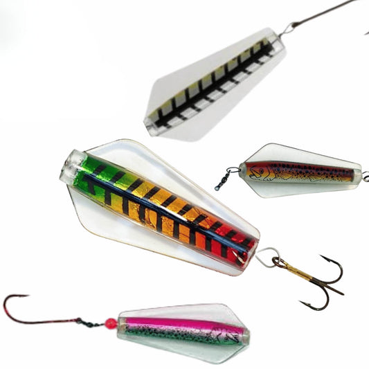 Cheap 4PCS #6 Caddis Pupae Nymph Fly Trout Fishing Bait Lure Ice Fishing  Hook Baits UV Beadhead Insect Lures
