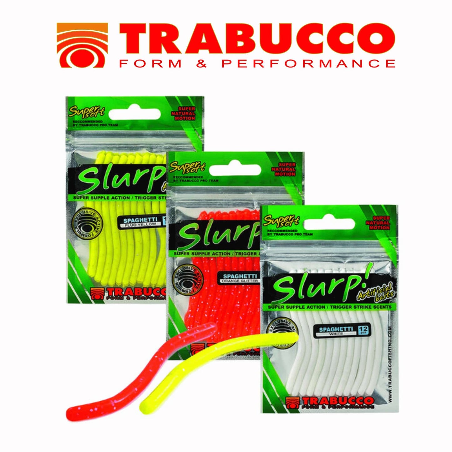 Trabucco Slurp! Spaghetti Worm 3 Inch Super Soft Scented Fishing Lure x12 Light Rock Fishing Drop Shot Salmon Trout Perch Zander