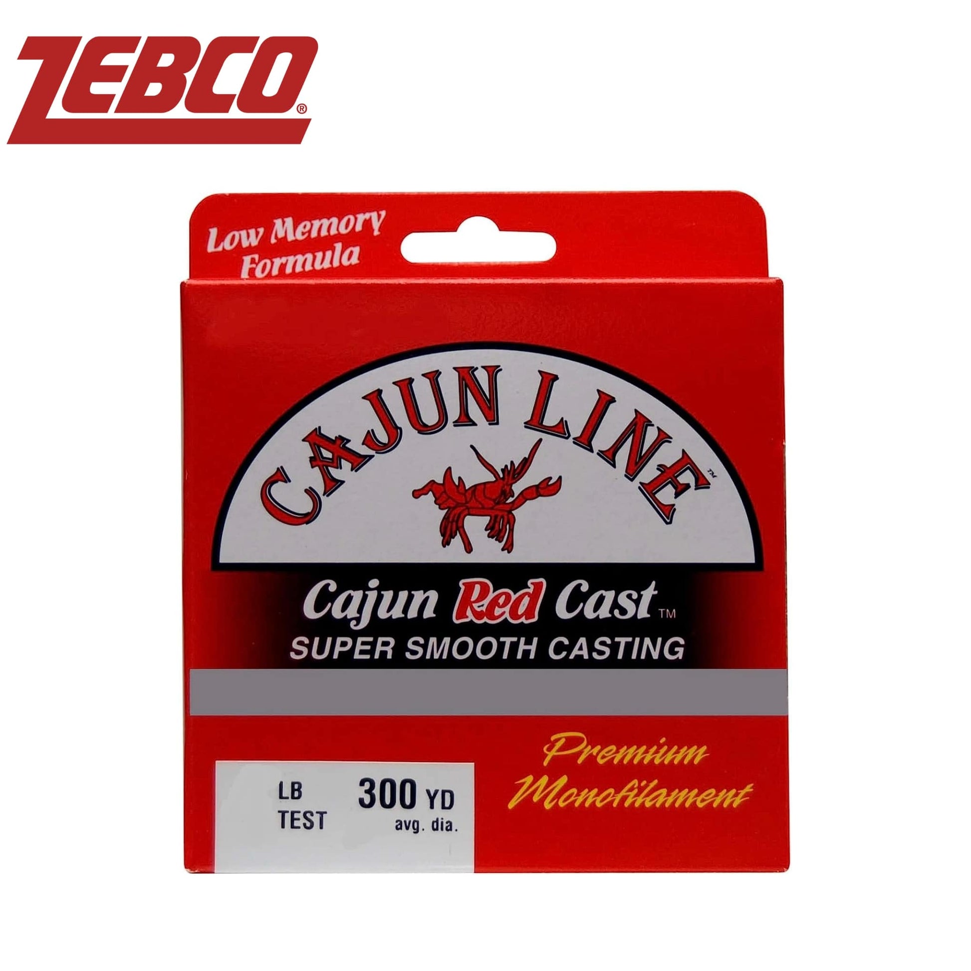 Zebco Cajun Line Red Cast 300 YDS Mono Invisible Fishing Line