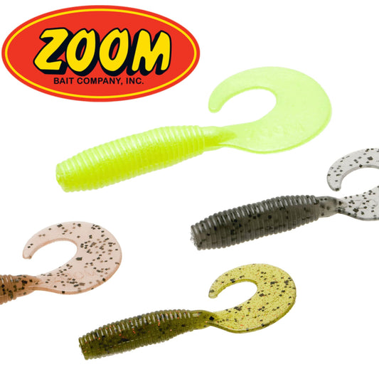 Zoom Bait Fat Albert Grub 3 Inch Softbait Fishing Lure Drop Shot Jig Head Wiggly Tail