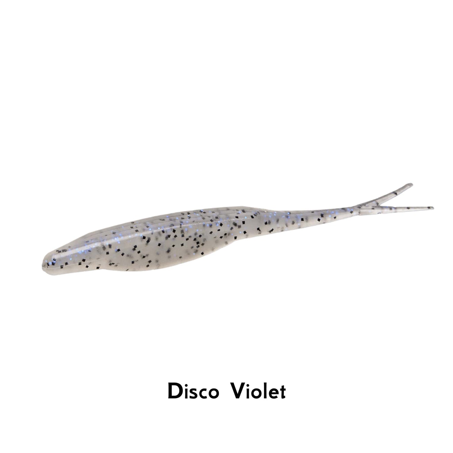 Zoom Bait Super Fluke JR Disco Violet 4 Inch Split Tail Fishing Lure Soft Bait Drop Shot Jig Perch Pike Bass Zander