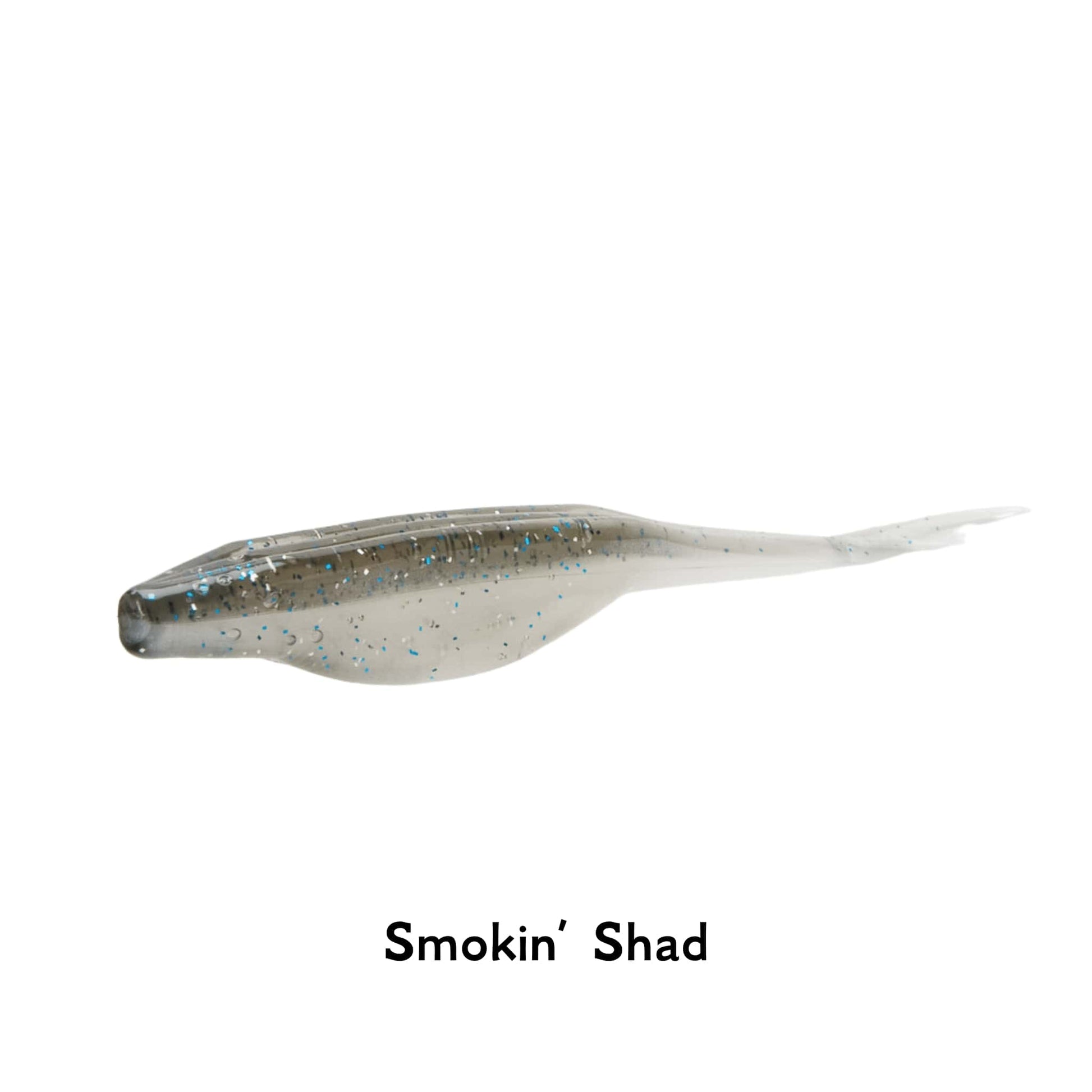 Zoom Bait Super Fluke JR Smokin Shad  4 Inch Split Tail Fishing Lure Soft Bait Drop Shot Jig Perch Pike Bass Zander