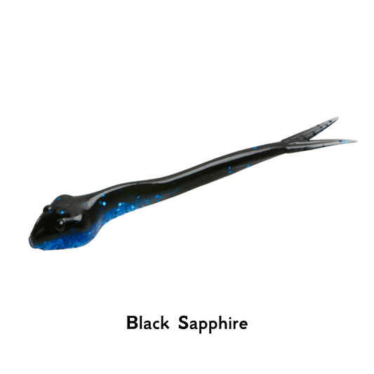 Zoom Baits Fluke Tail Goby 4.25" Black Sapphire