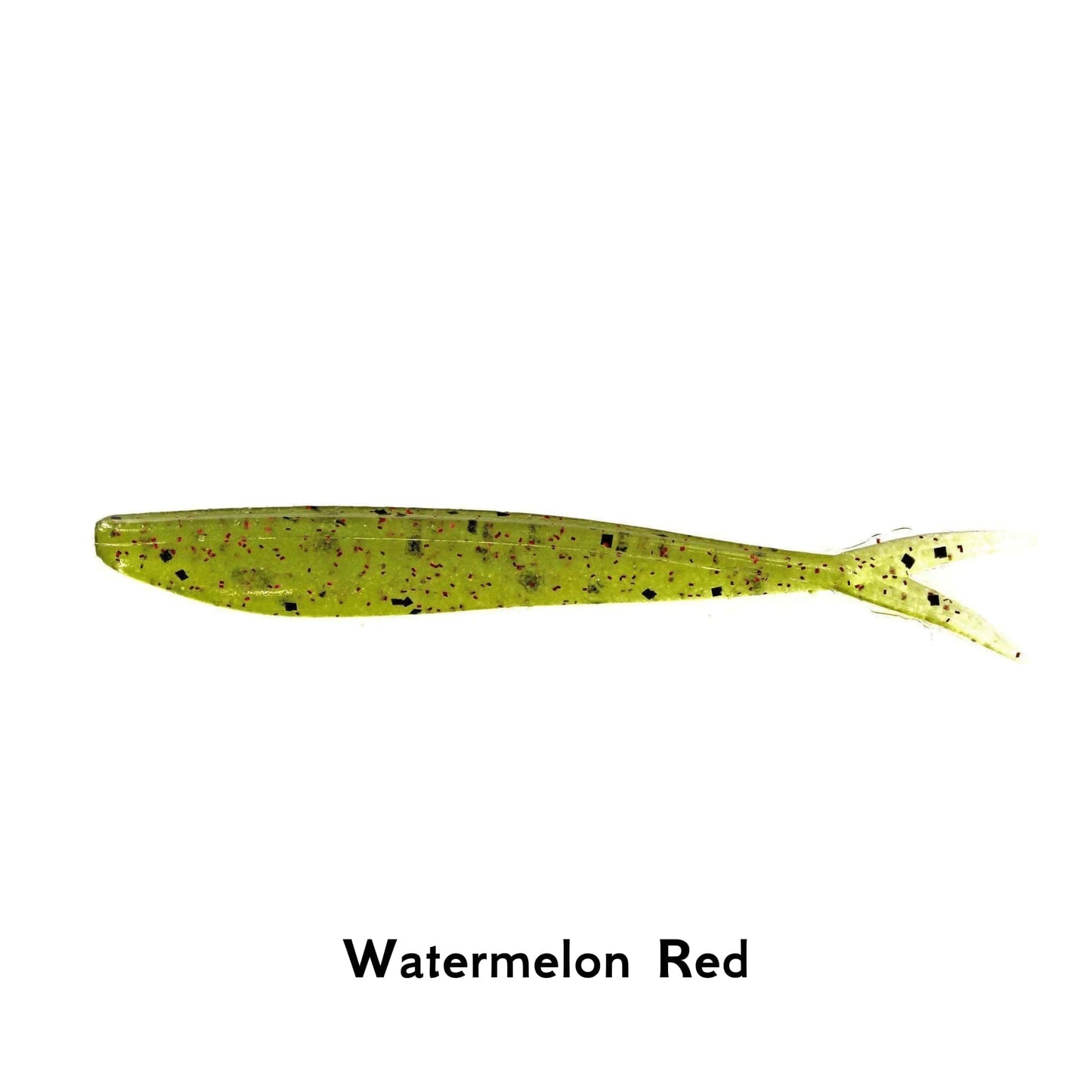 Zoom Baits Tiny Fluke Watermelon Red 3 Inch Split Tail Soft Fishing Lure Shad Imitation Drop Shot Jig Head Perch Pike Scented Bass