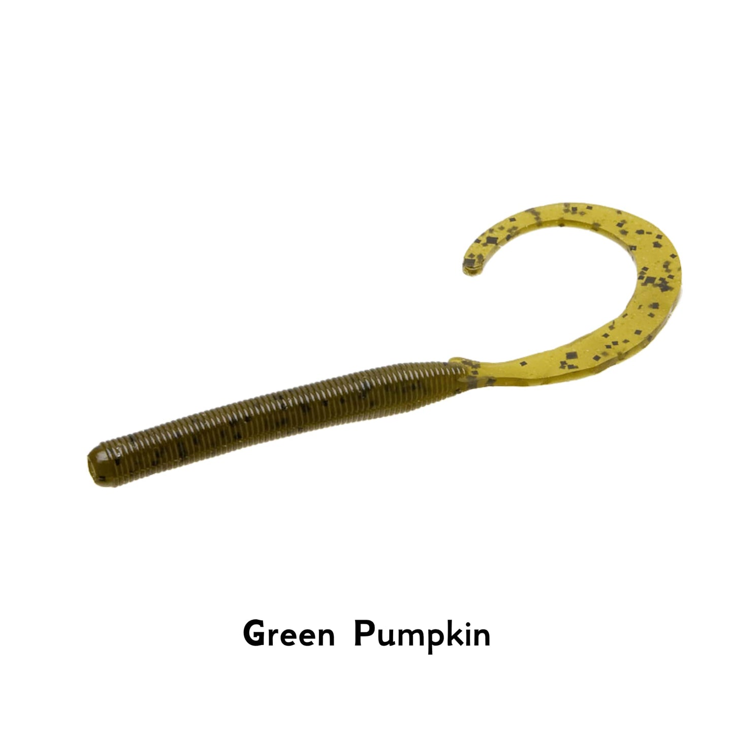 Zoom C Tail Worm Green Pumpkin 4 Inch Realistic Fishing Lure Salted Bait Perch Pike Soft