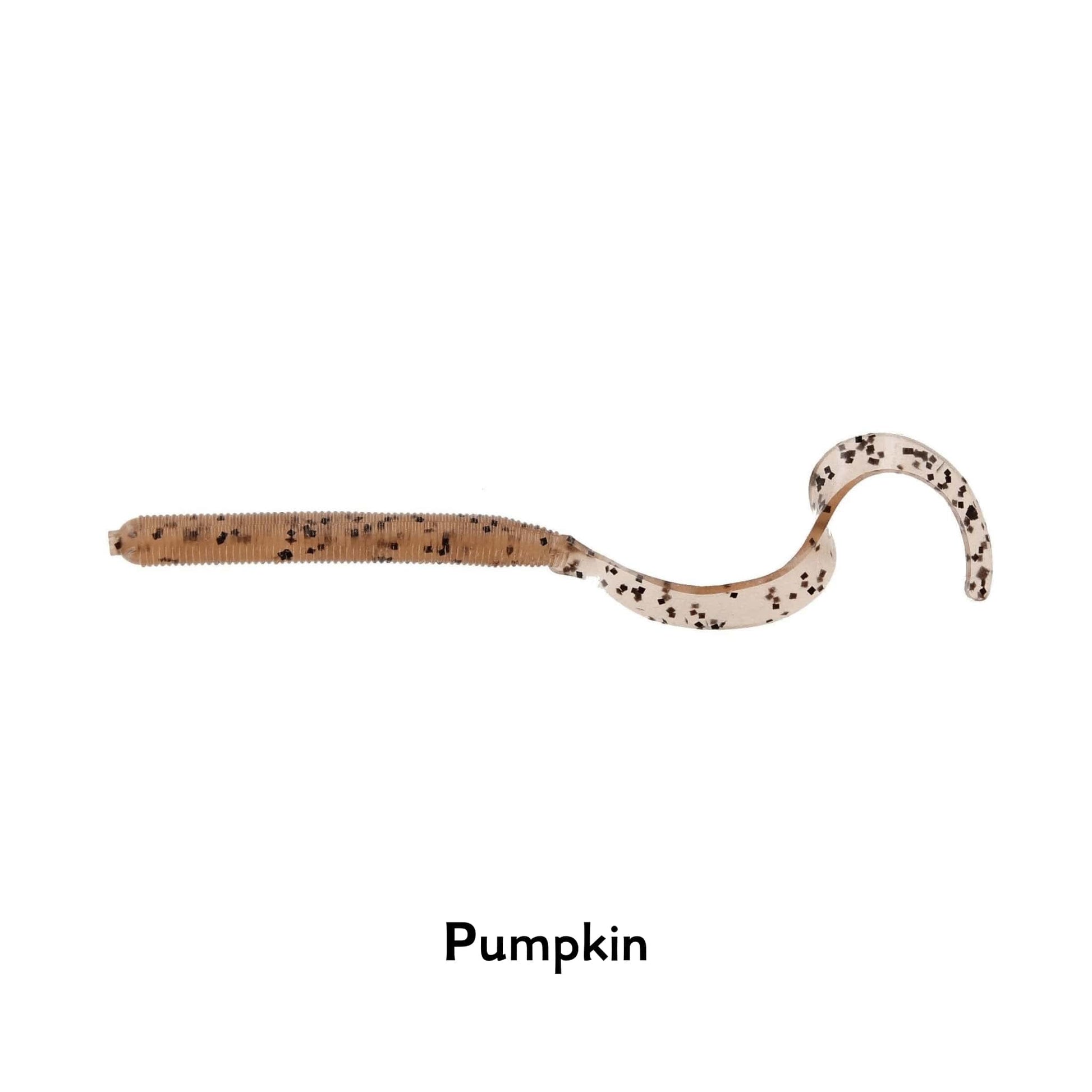 Zoom C Tail Worm Pumpkin 4 Inch Realistic Fishing Lure Salted Bait Perch Pike Soft