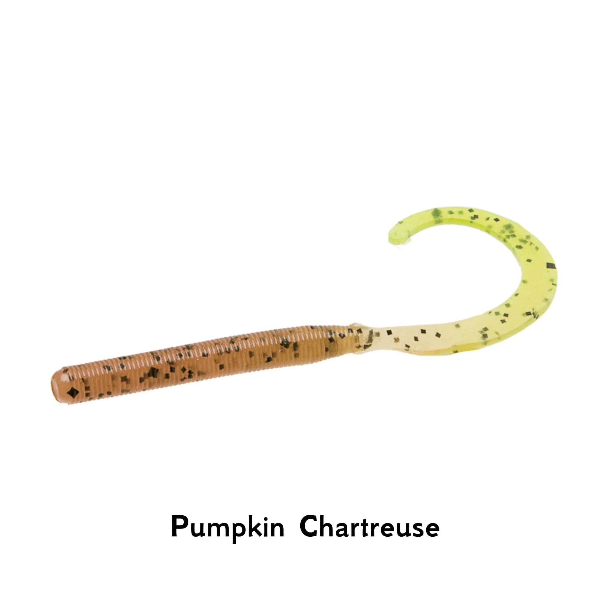 Zoom C Tail Worm Pumpkin Chartreuse 4 Inch Realistic Fishing Lure Salted Bait Perch Pike Soft