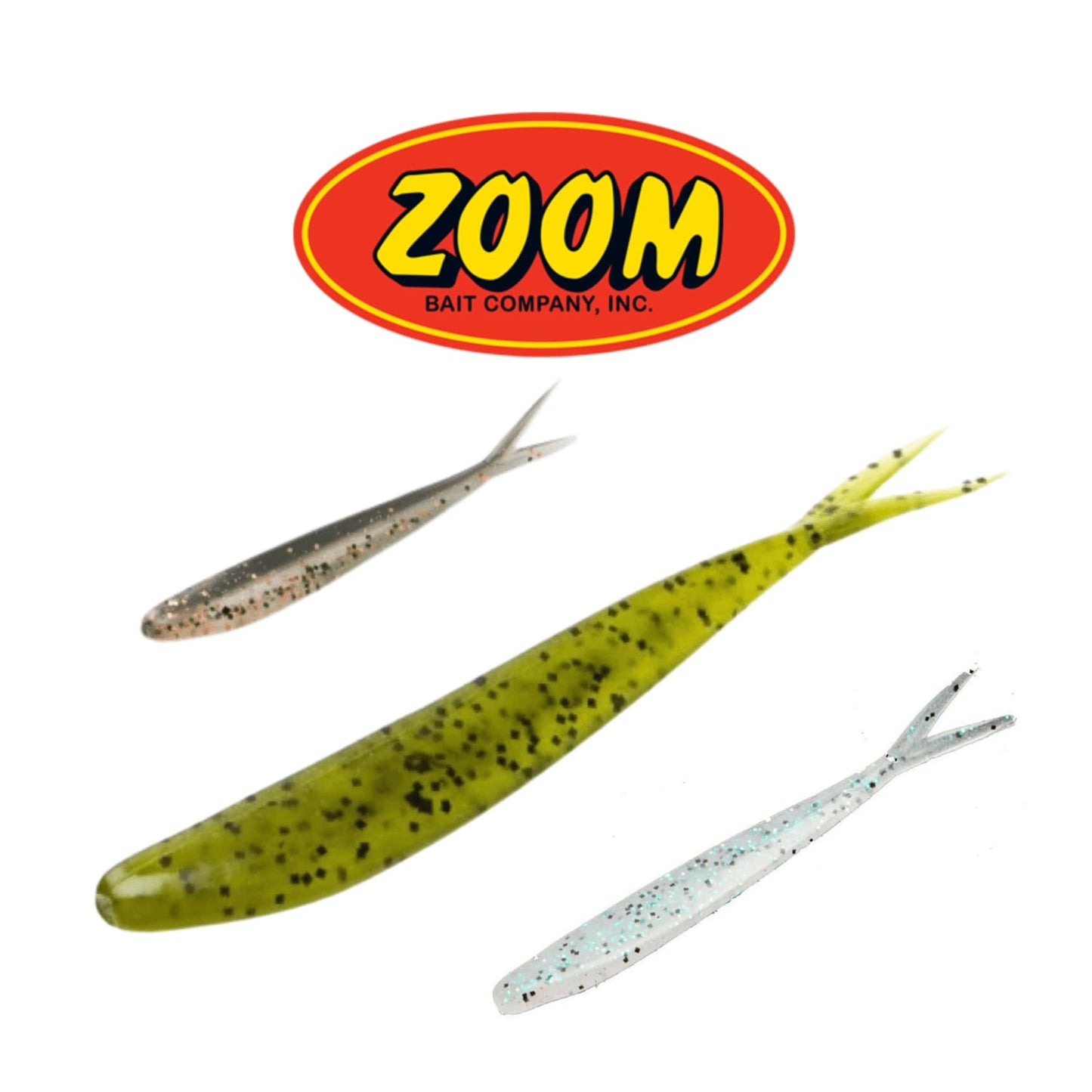 Zoom The Fluke 4 Inch Bait Fish Imitator Fishing Soft Lure UK Split Tail 