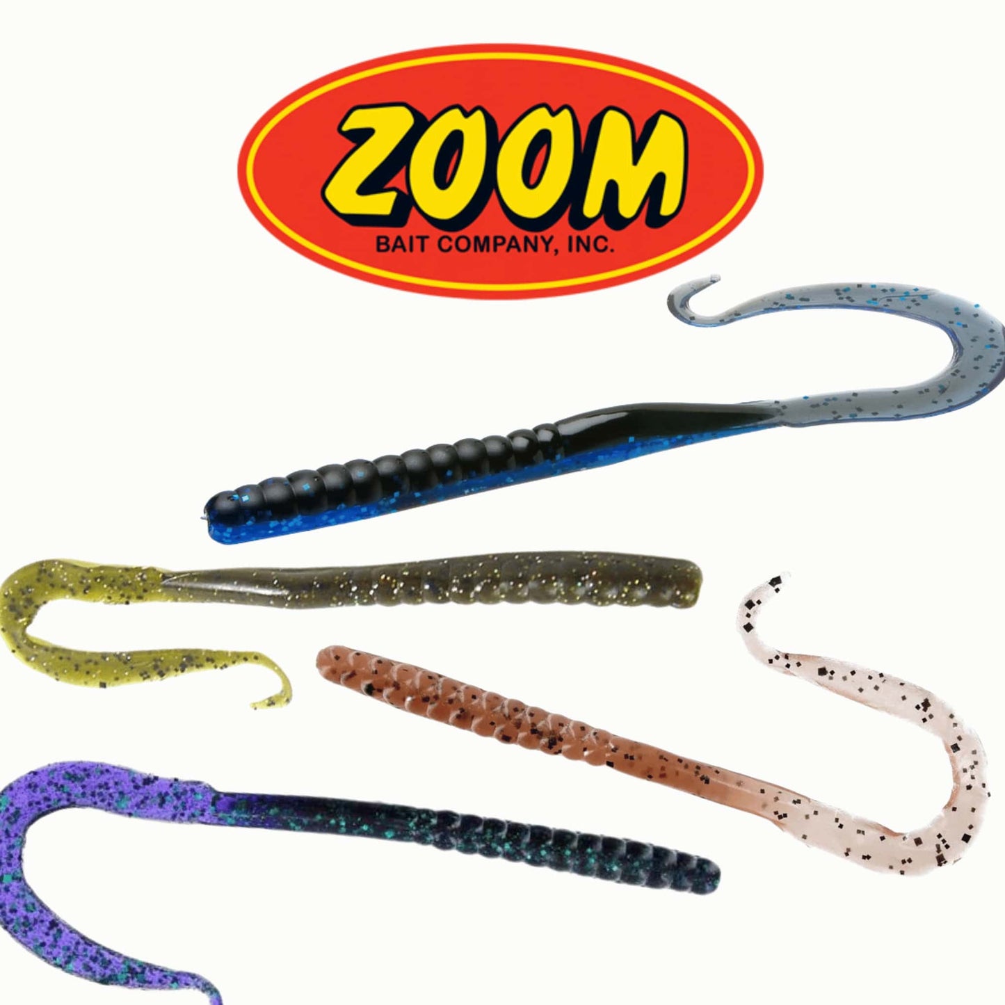 Zoom MAG II Finesse 9 Inch Worm Super Salt Plus Ribbon Tail Drop Shot Pike Perch Fishing Lure