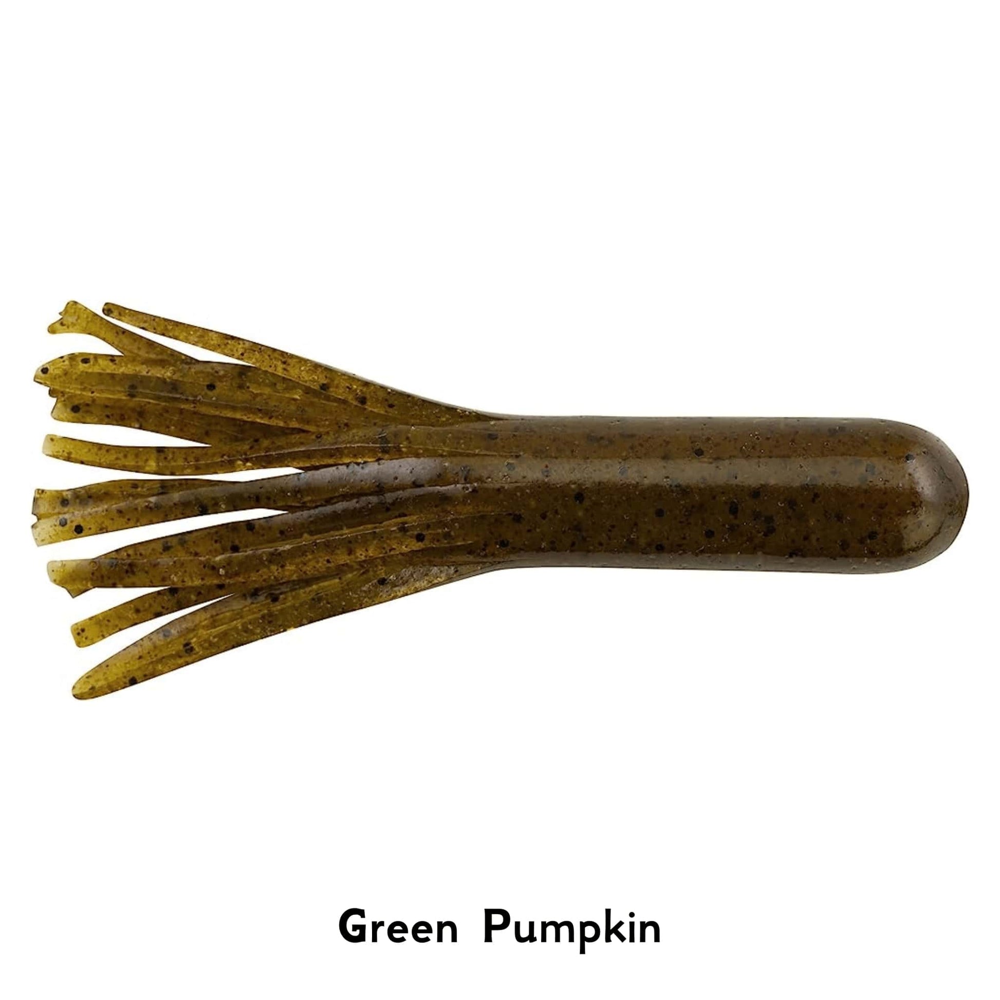 Berkley PowerBait Power Tube Green Pumpkin 3.5 Inch Soft Bait Fishing Lure Weedless Jig Head 