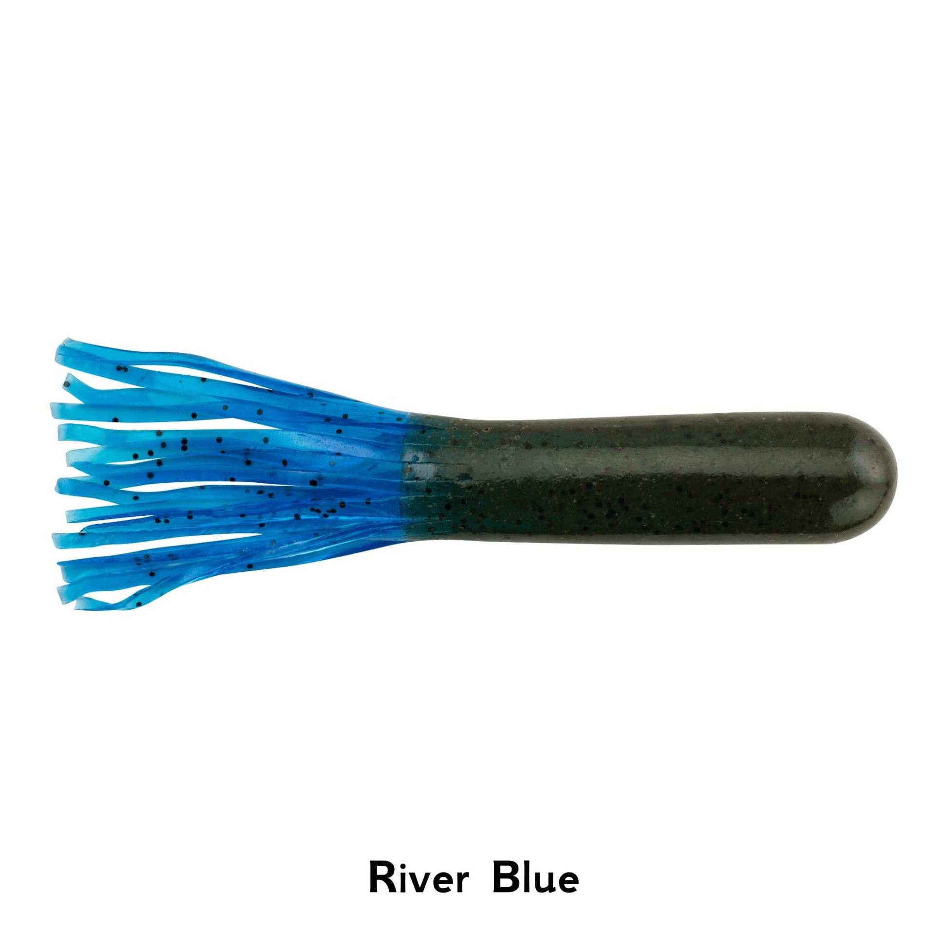 Berkley PowerBait Power Tube River Blue 3.5 Inch Soft Bait Fishing Lure Weedless Jig Head 