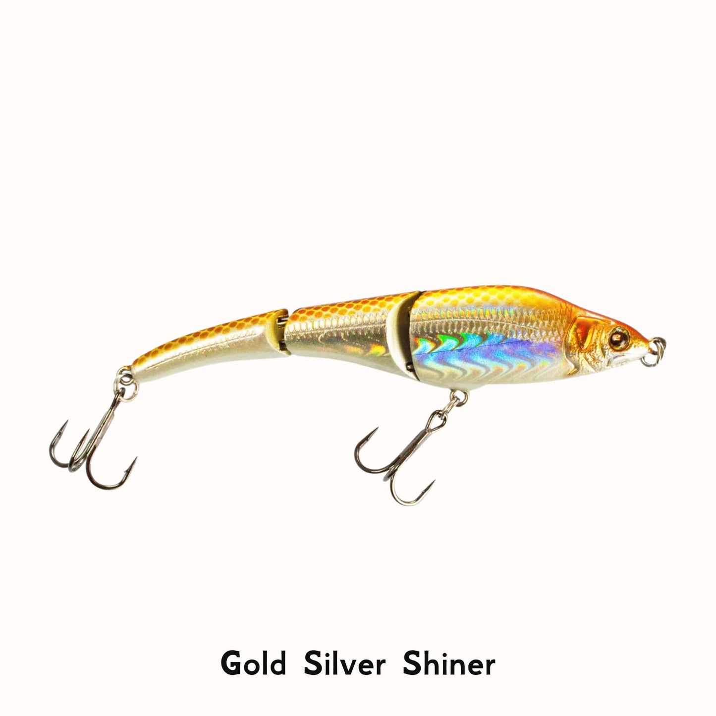 Sebile Magic Swimmer Gold Silver Shiner 95mm Jointed Harb Bait Fishing Lure Pike Perch Ultra Realistic