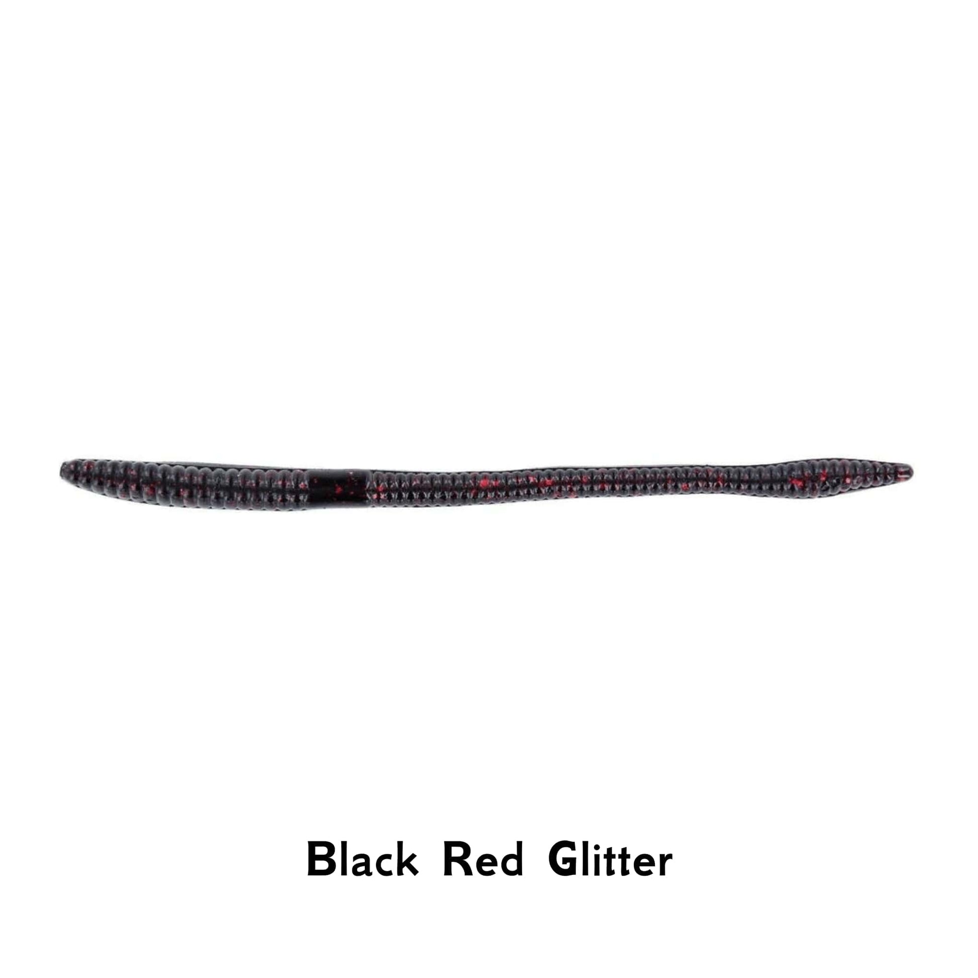 Zoom Baits Trick Worm Black Red Glitter  6.5 Inch Fishing Lure Soft Scented Creature Bait ALL COLOURS UK Seller