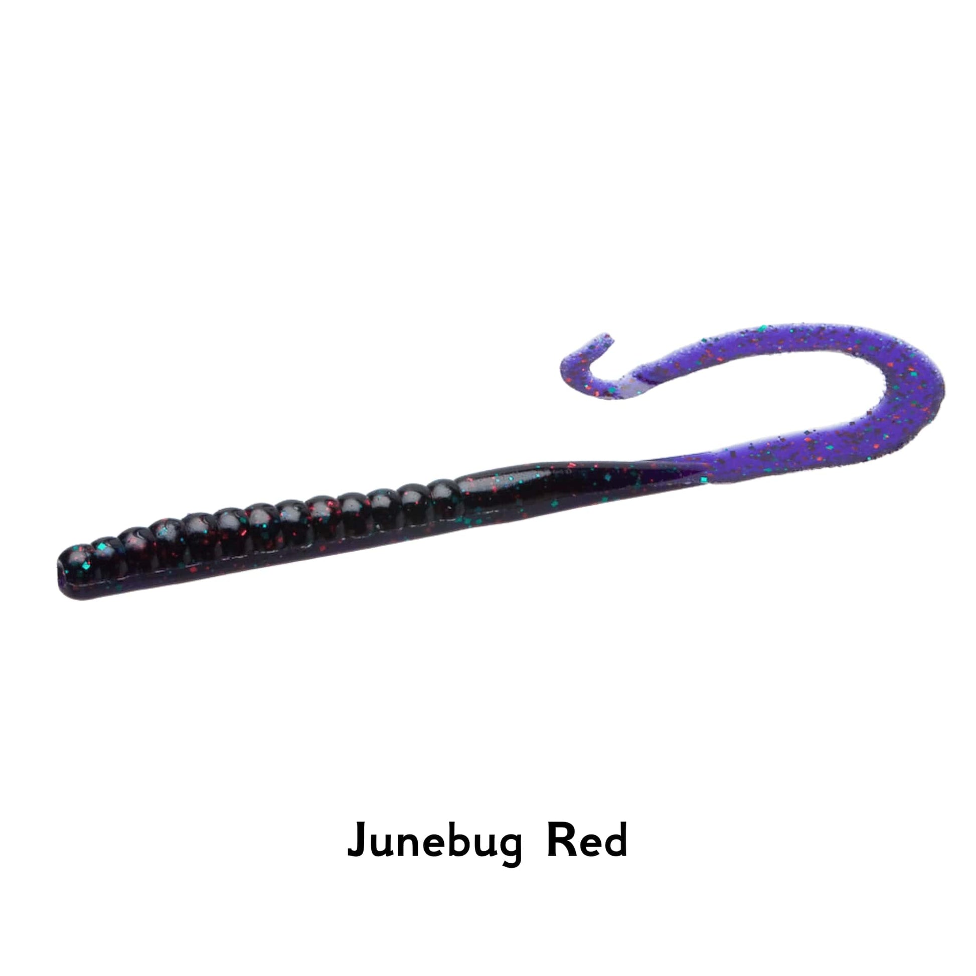 Zoom MAG II Junebug Red Finesse 9 Inch Worm Super Salt Plus Ribbon Tail Drop Shot Pike Perch Fishing Lure