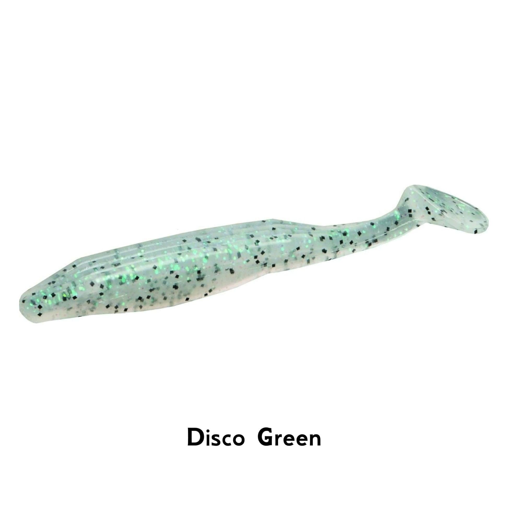 Zoom Swimmin Super Fluke Disco Green 4 Inch 5pcs Soft Bait Fishing Lure ALL COLOURS Paddle Tail Jig Dropshot Lure Texas Carolina Rig Cheb