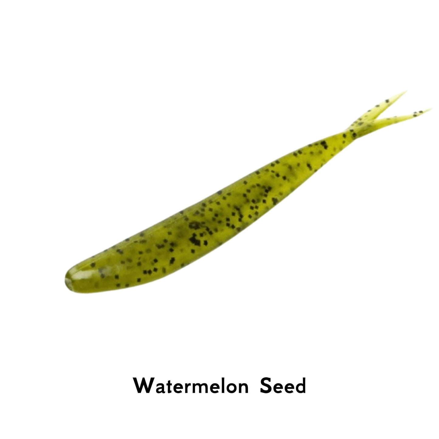 Zoom The Fluke 4 Inch Watermelon Seed Bait Fish Imitator Fishing Soft Lure UK Split Tail 