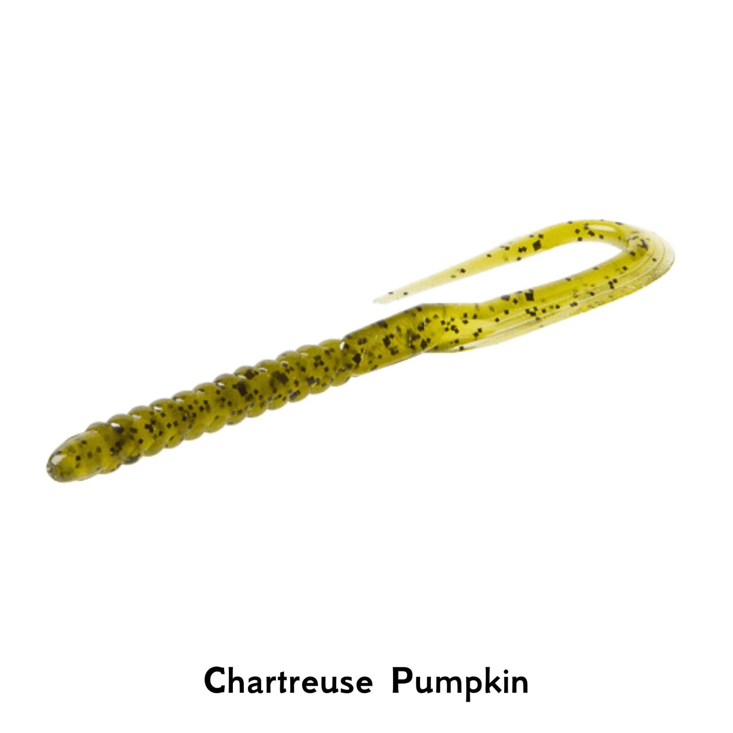 Zoom UTail Chartreuse Pumpkin Soft Bait 6.75" Fishing Lure Worm Pike Perch Dropshot Jig