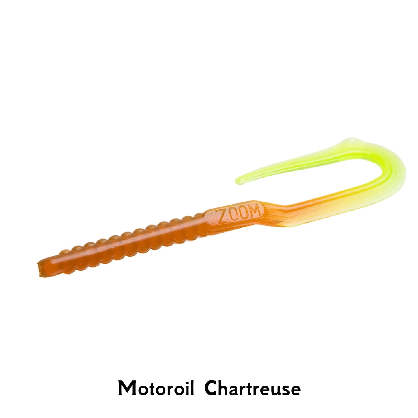 Zoom UTail Motoroil Chartreuse Soft Bait 6.75" Fishing Lure Worm 