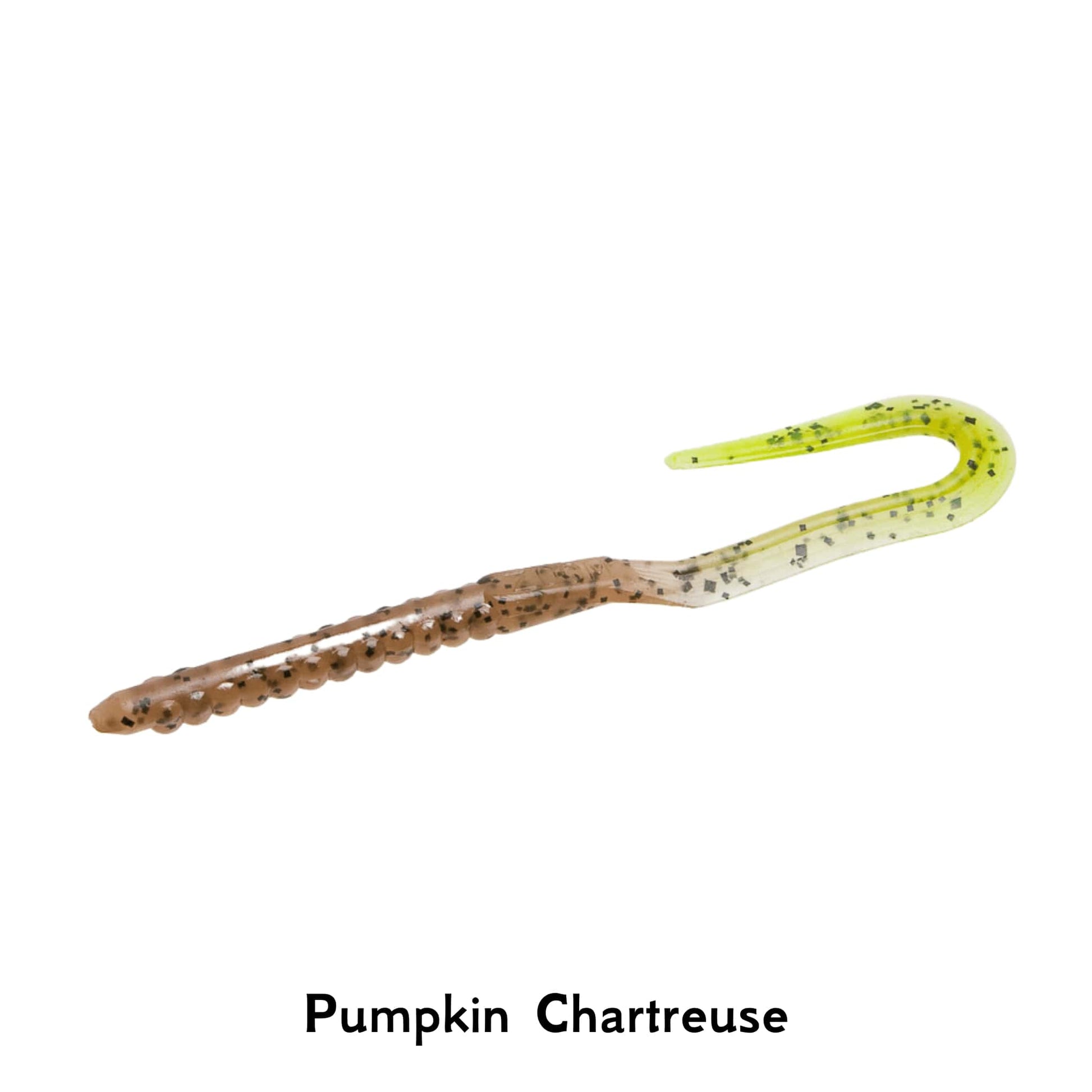 Zoom UTail Pumpkin Chartreuse Soft Bait 6.75" Fishing Lure Worm Pike Perch Dropshot Jig