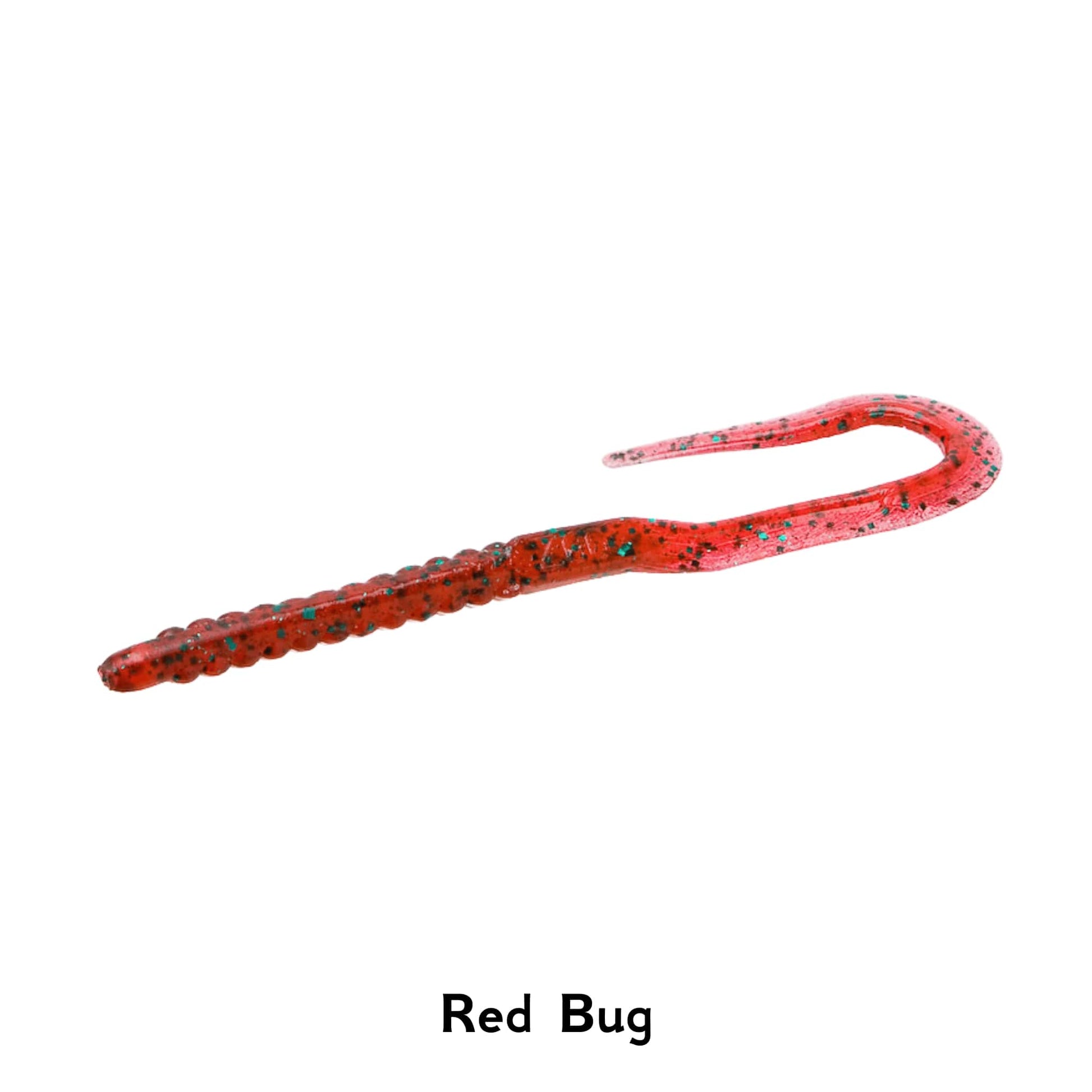 Zoom UTail Red Bug Soft Bait 6.75" Fishing Lure Worm Pike Perch Dropshot Jig