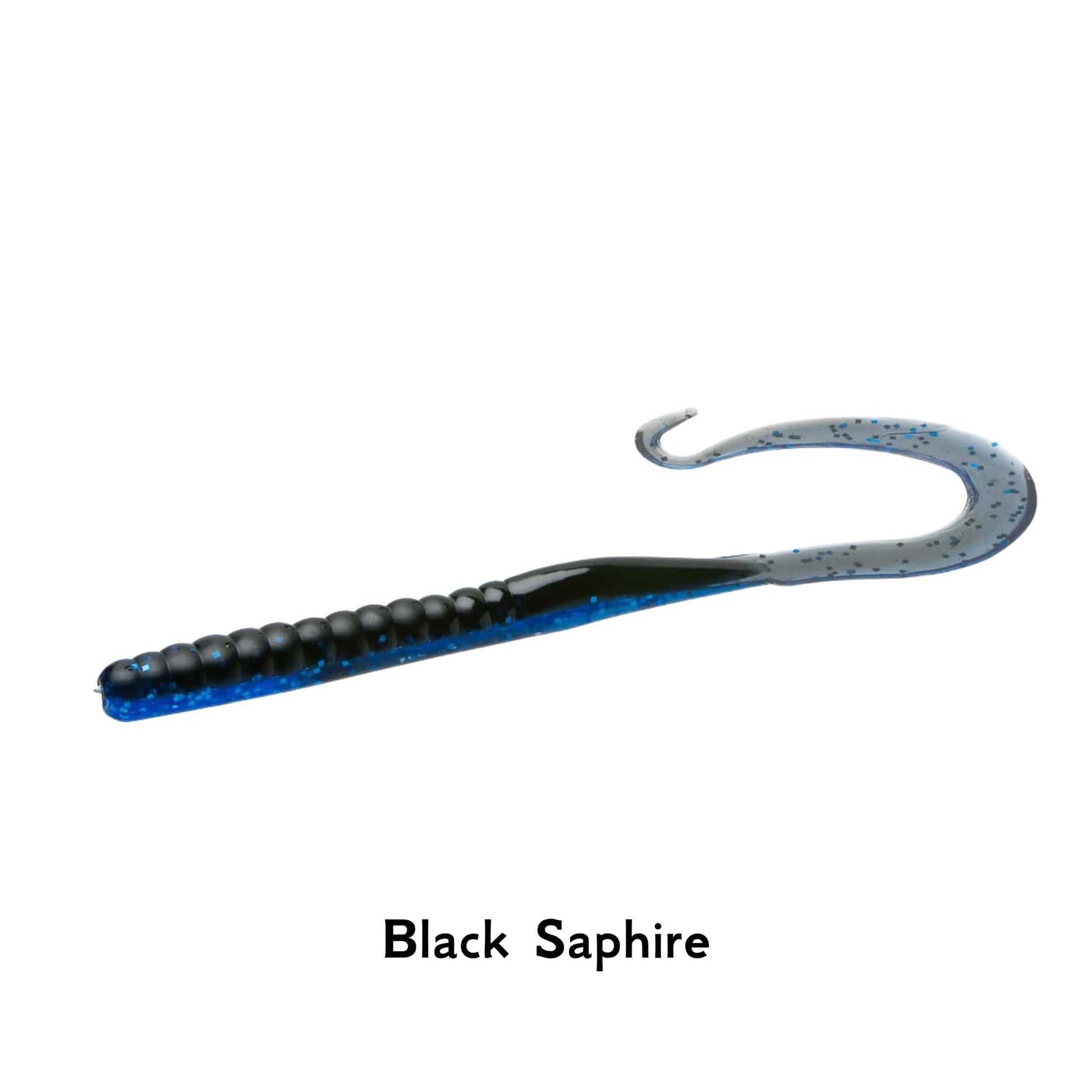 Zoom MAG II Black Sapphire Finesse 9 Inch Worm Super Salt Plus Ribbon Tail Drop Shot Pike Perch Fishing Lure