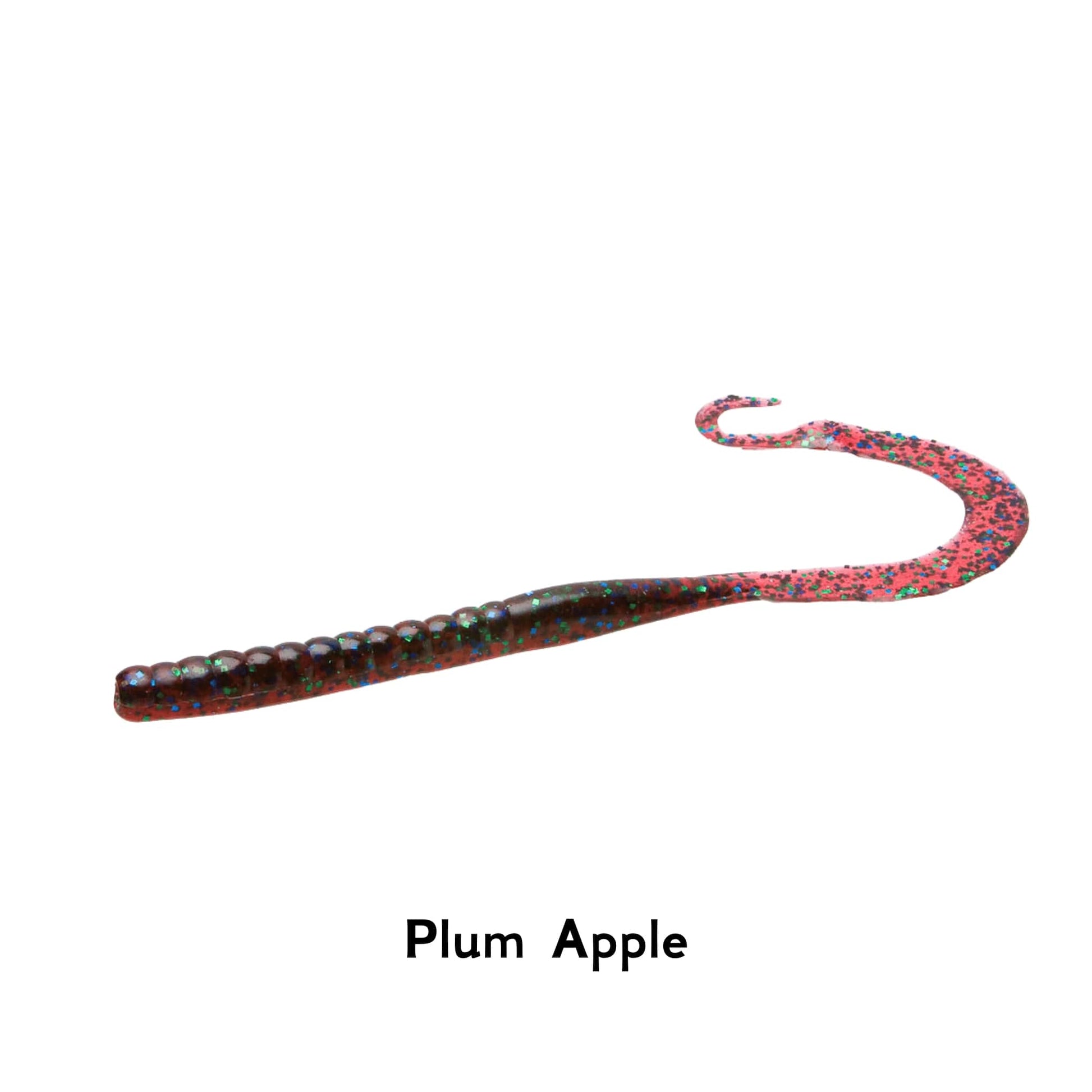 Zoom MAG II Plum Apple Finesse 9 Inch Worm Super Salt Plus Ribbon Tail Drop Shot Pike Perch Fishing Lure