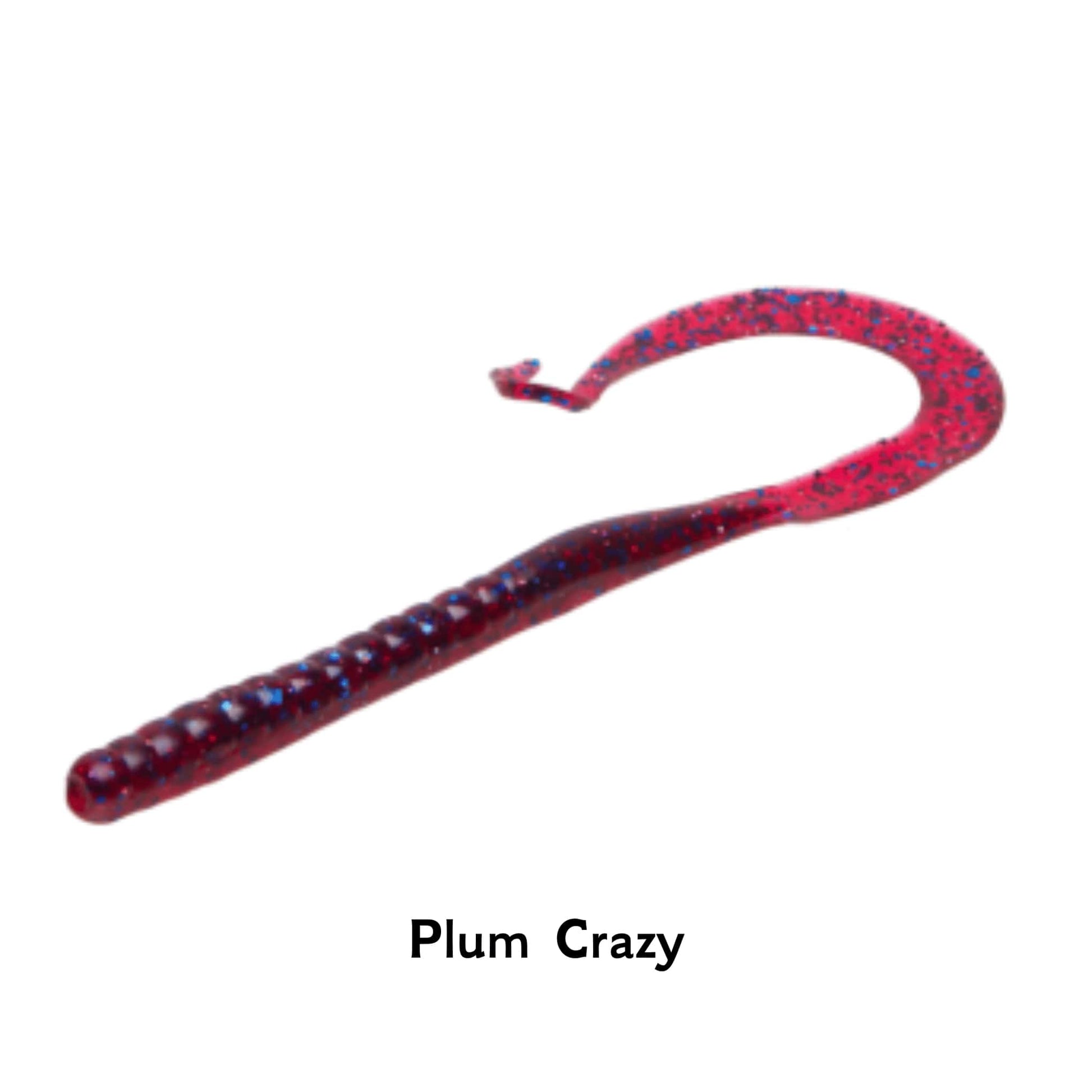 Zoom MAG II Plum Crazy Finesse 9 Inch Worm Super Salt Plus Ribbon Tail Drop Shot Pike Perch Fishing Lure