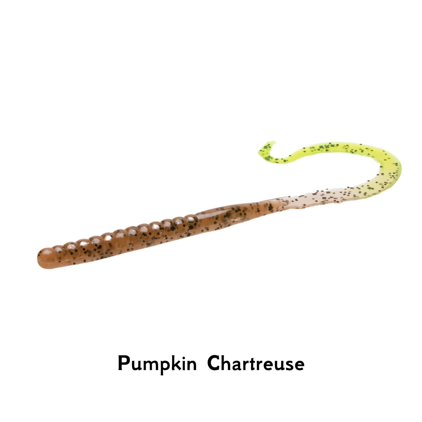 Zoom MAG II Pumpkin Chartreuse Finesse 9 Inch Worm Super Salt Plus Ribbon Tail Drop Shot Pike Perch Fishing Lure